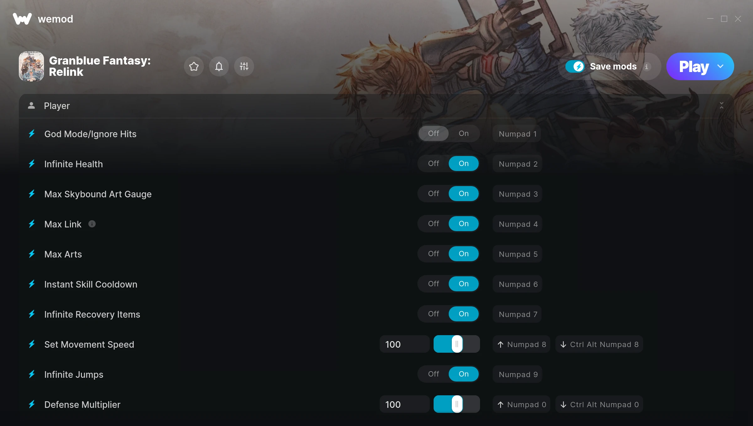 Granblue Fantasy Relink Trainer screenshot