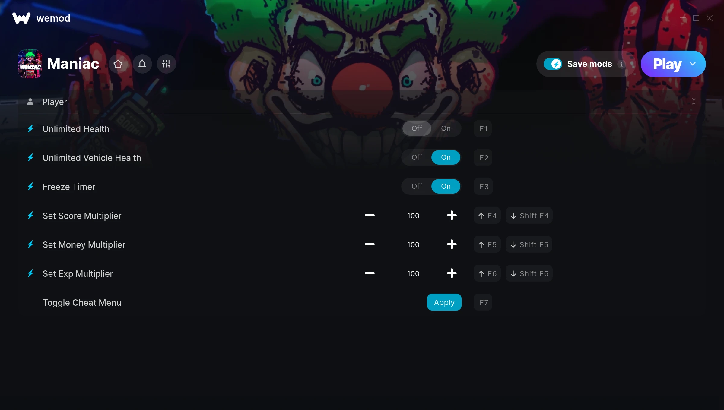 Maniac Trainer screenshot