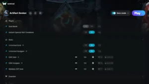 Artifact Seeker Trainer screenshot