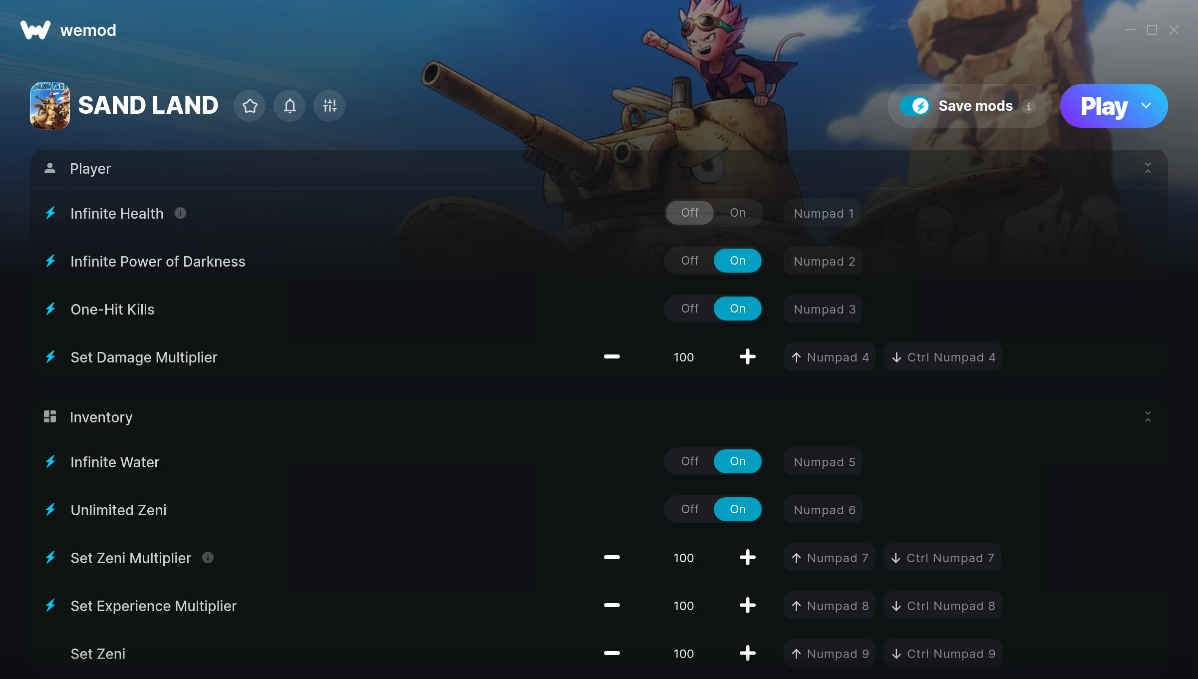 Sand Land Trainer screenshot
