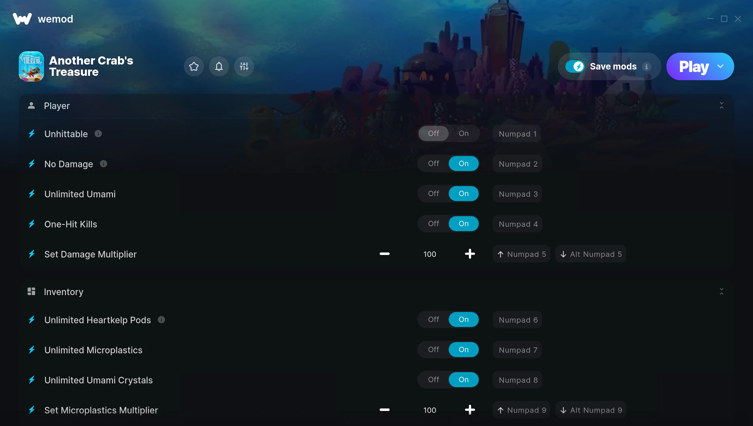 Another Crabs Treasure Trainer screenshot