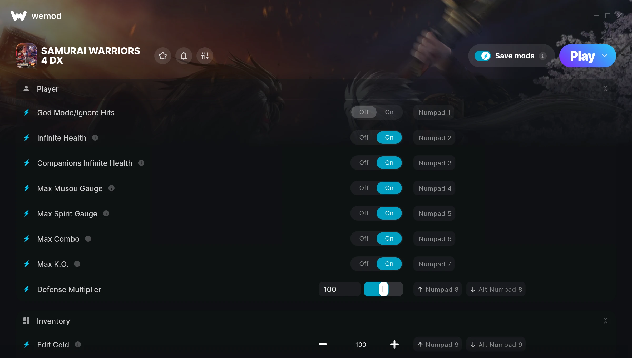 Samurai Warriors 4 Dx Trainer screenshot