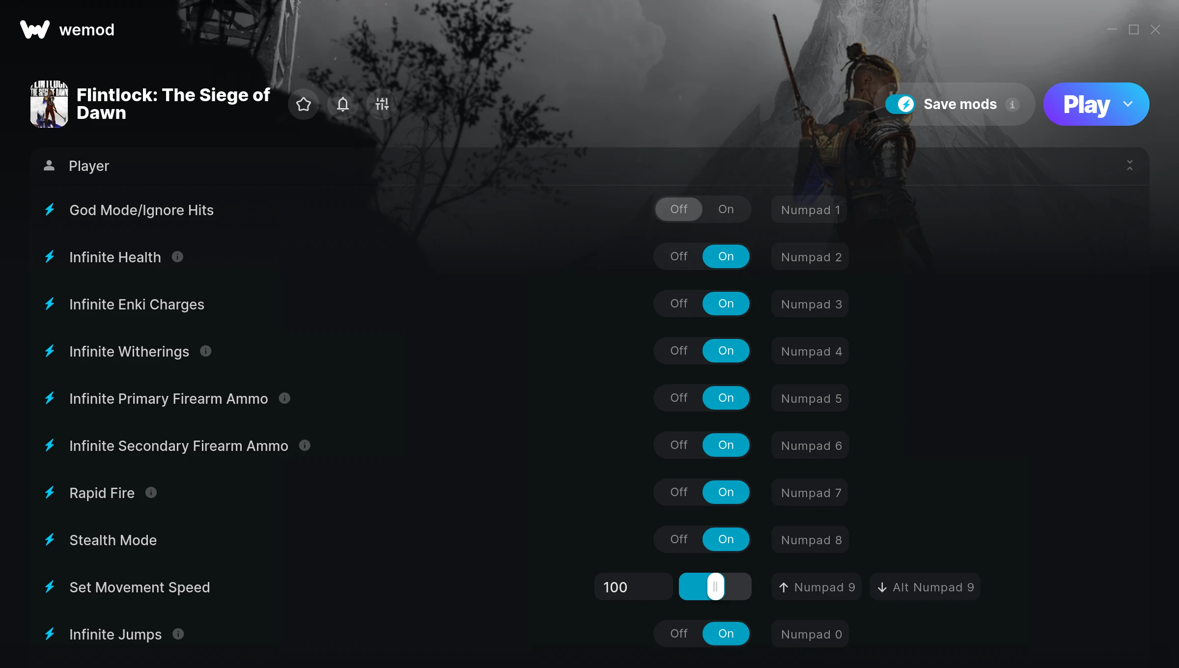 Flintlock the Siege of Dawn Trainer screenshot