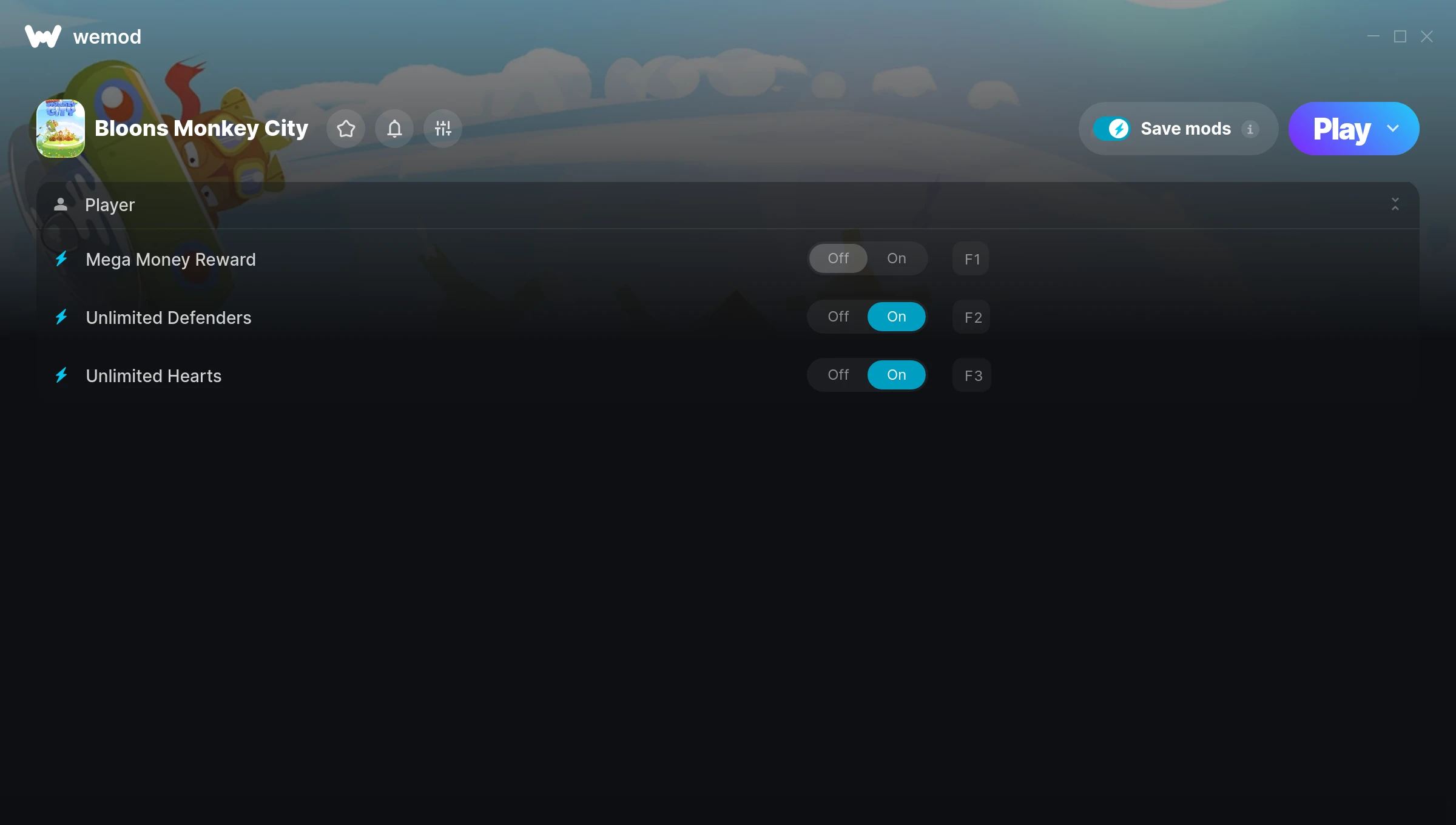 Bloons Monkey City Trainer screenshot