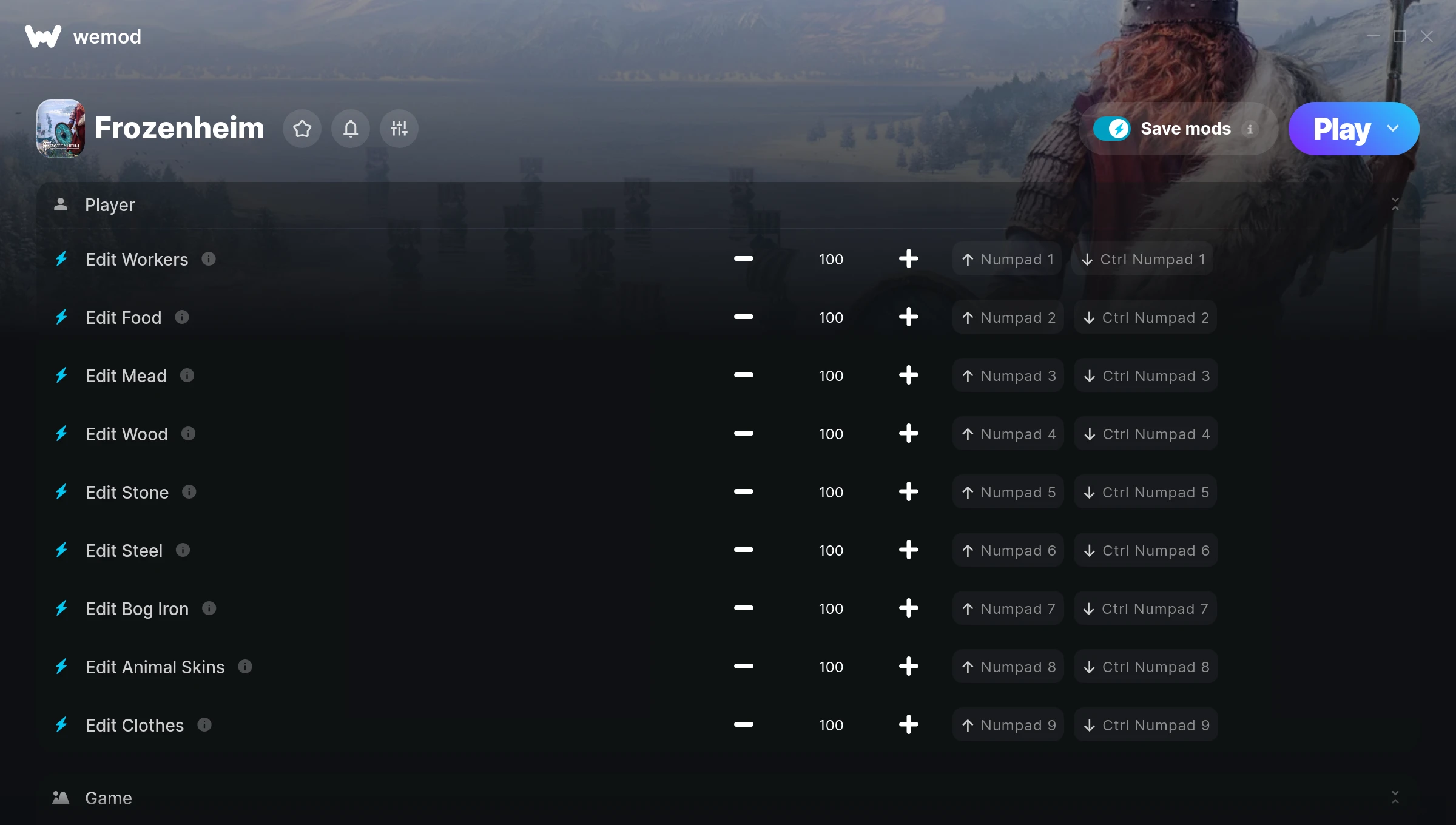 Frozenheim Trainer screenshot