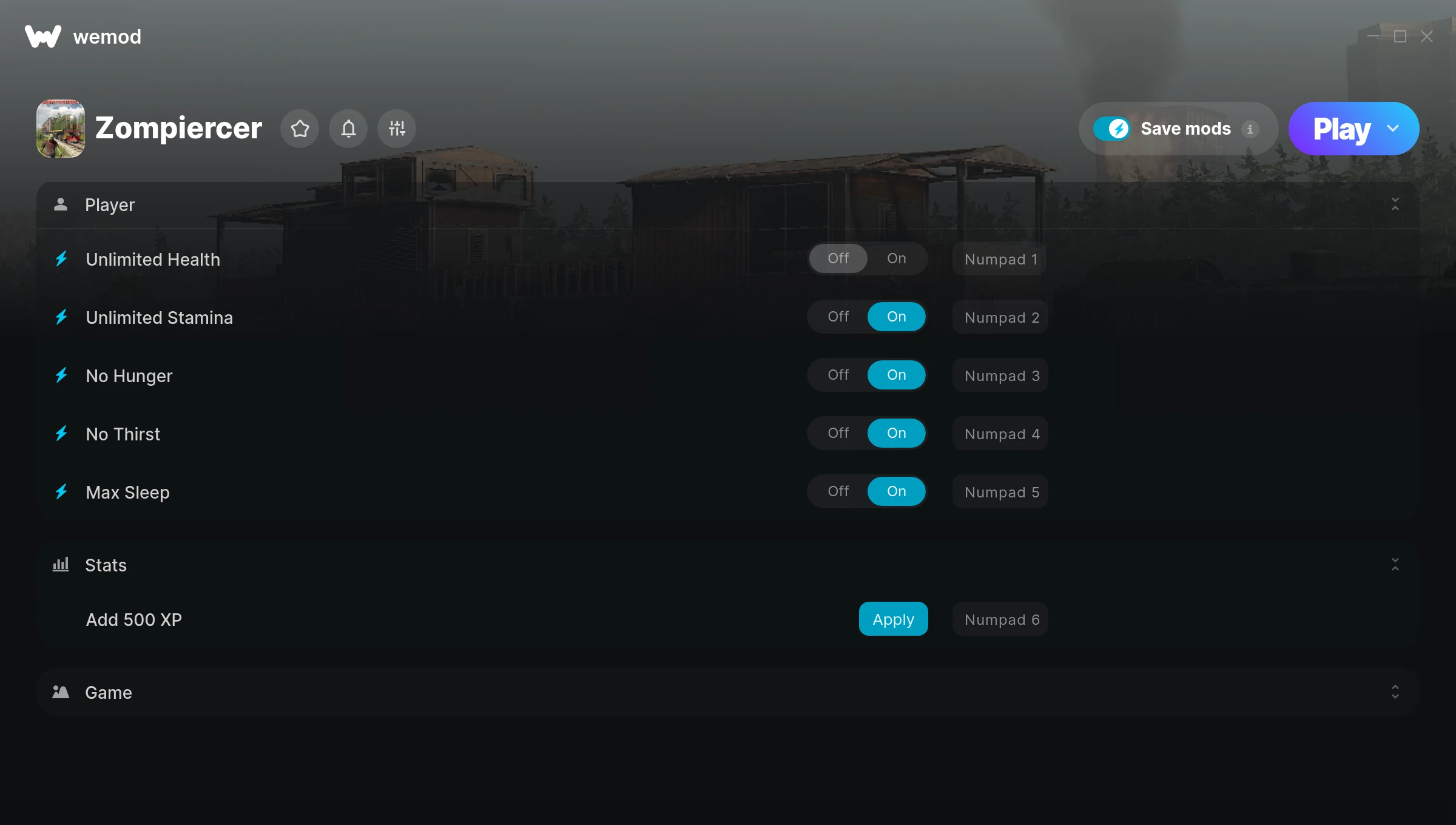 Zompiercer Trainer screenshot