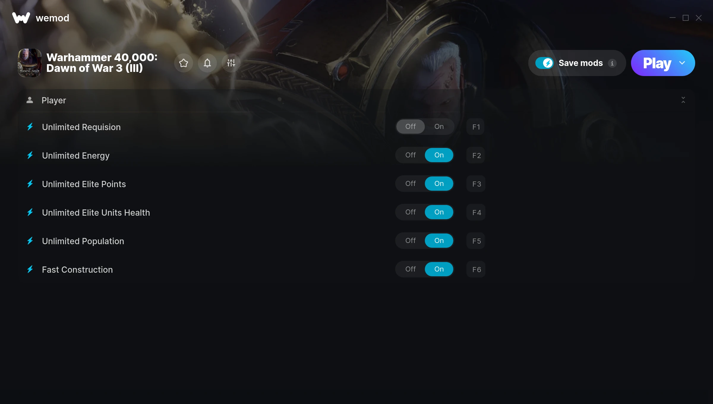 Warhammer 40,000: Dawn of War 3 (III) Trainer screenshot