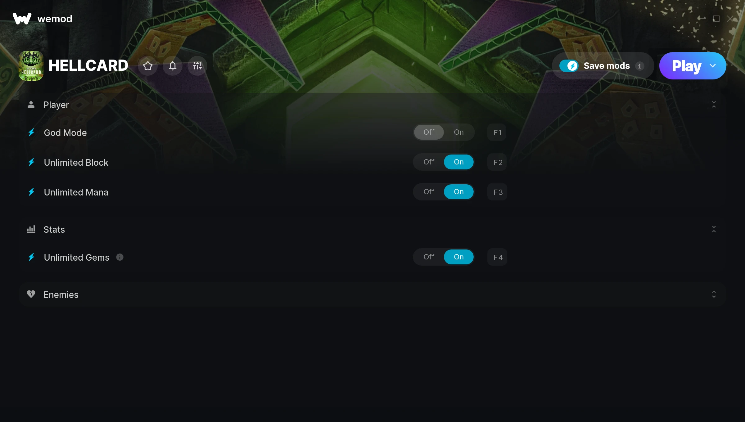 HELLCARD Trainer screenshot