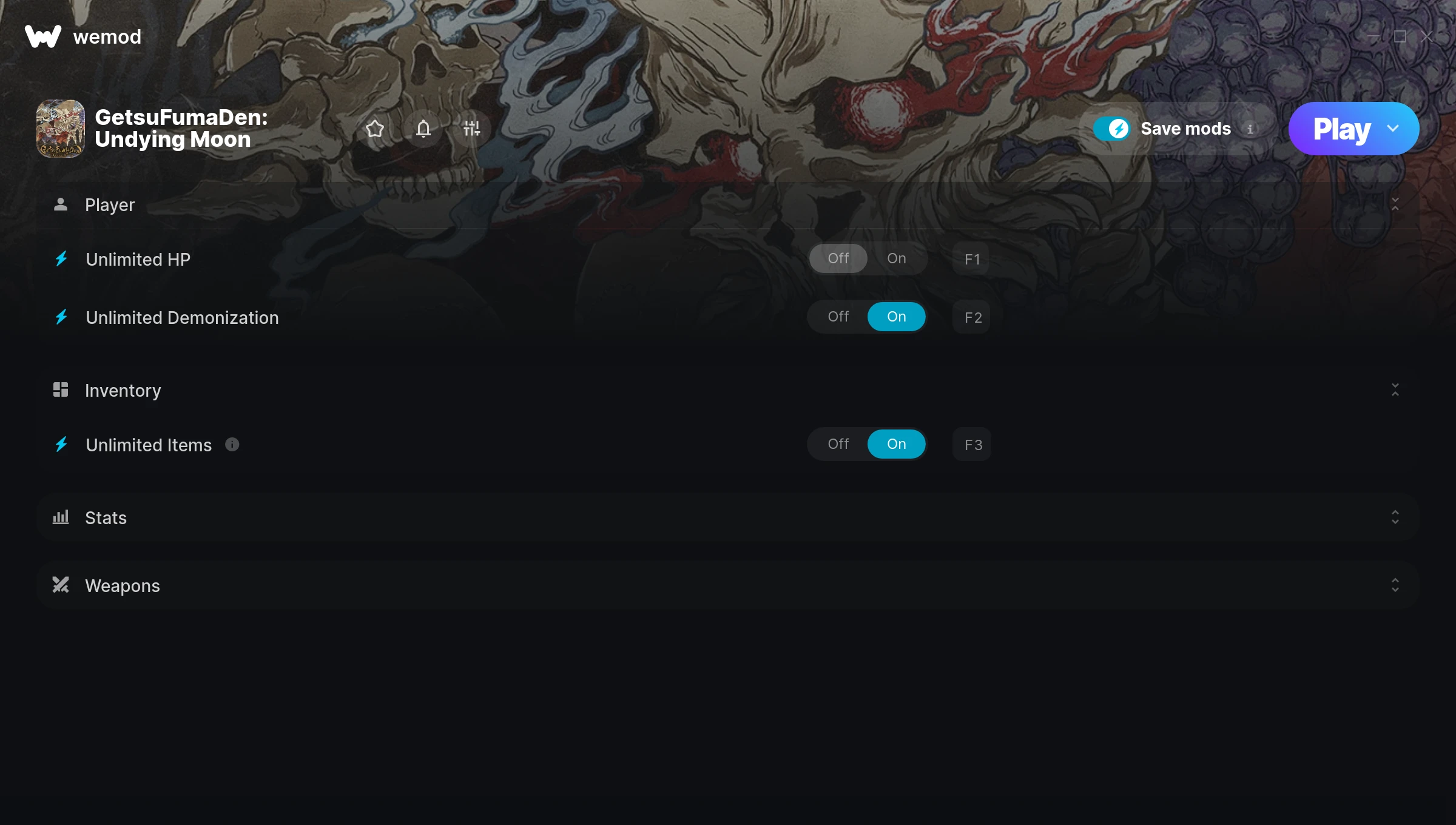 GetsuFumaDen: Undying Moon Trainer screenshot