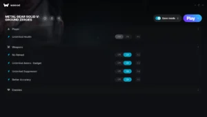 METAL GEAR SOLID V: GROUND ZEROES Trainer screenshot