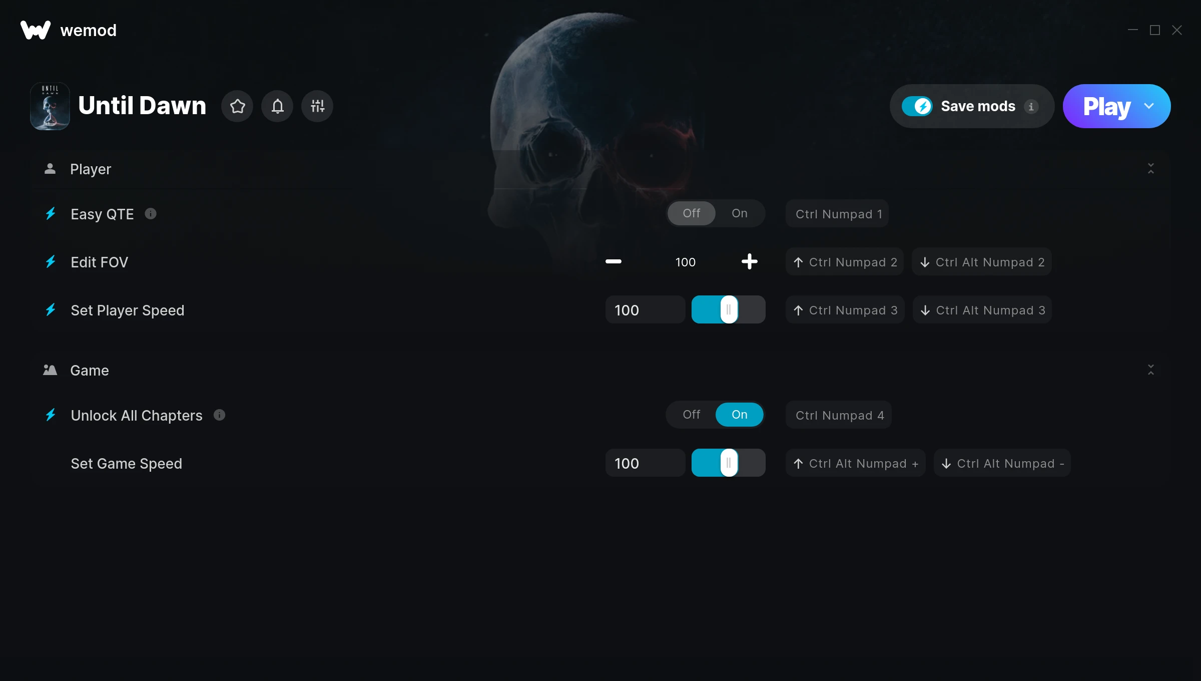 Until Dawn Trainer screenshot