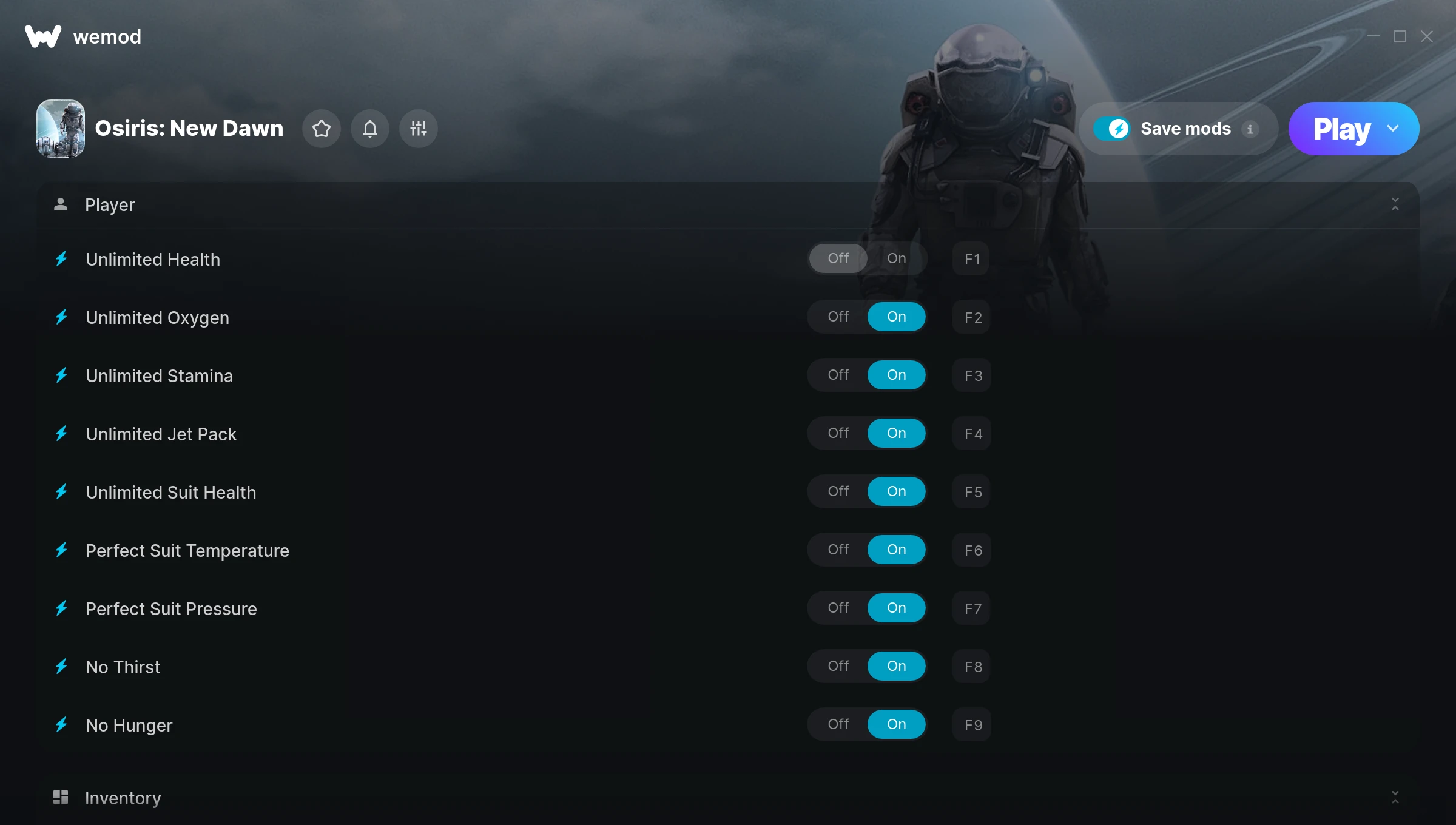 Osiris: New Dawn Trainer screenshot