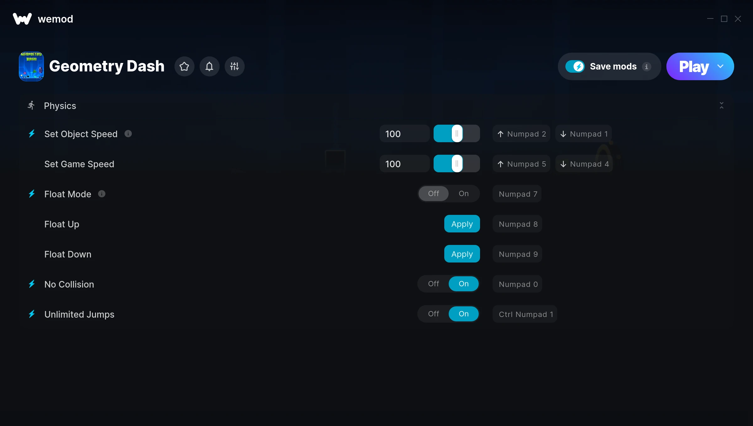 Geometry Dash Trainer screenshot