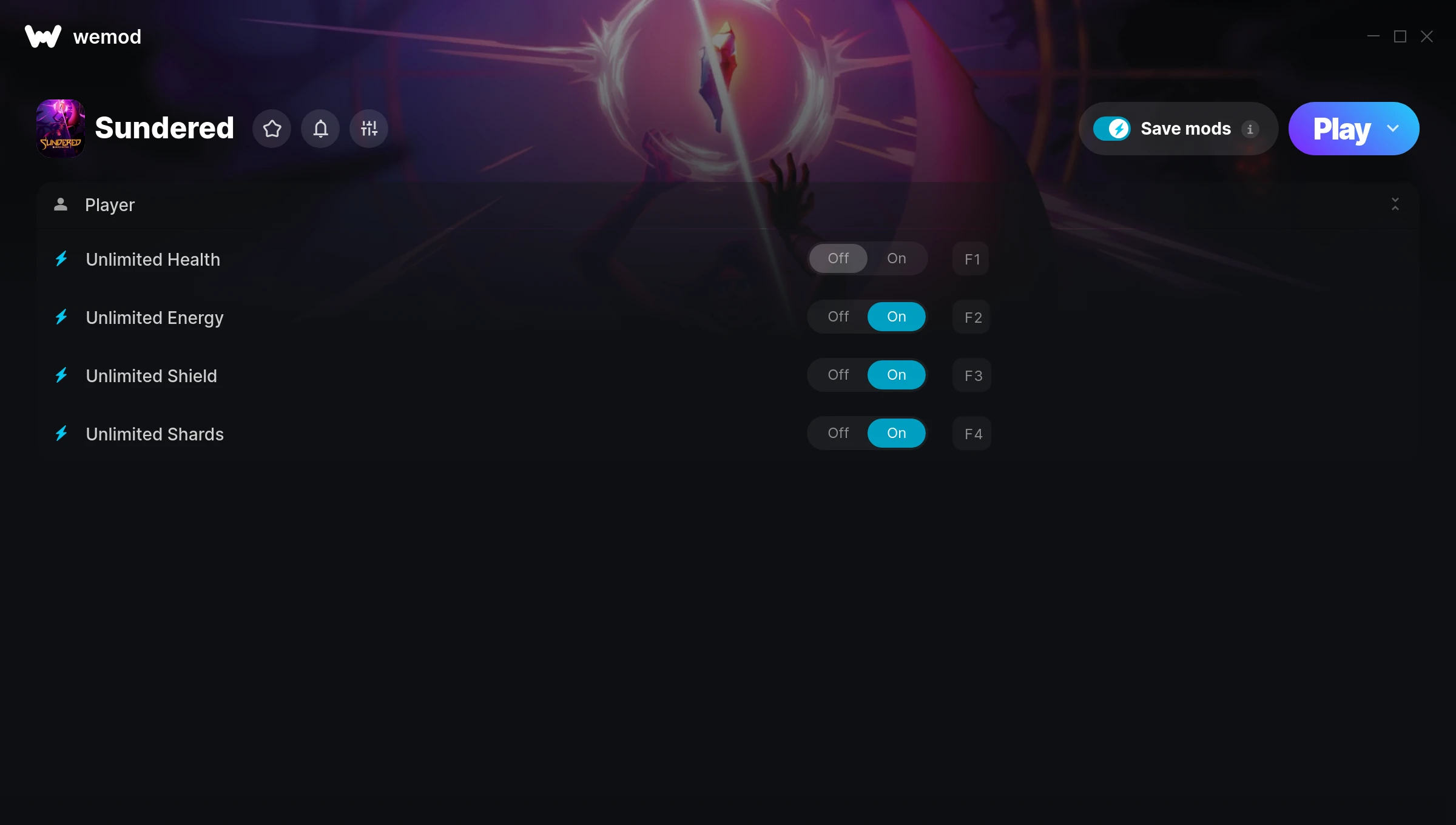 Sundered Trainer screenshot