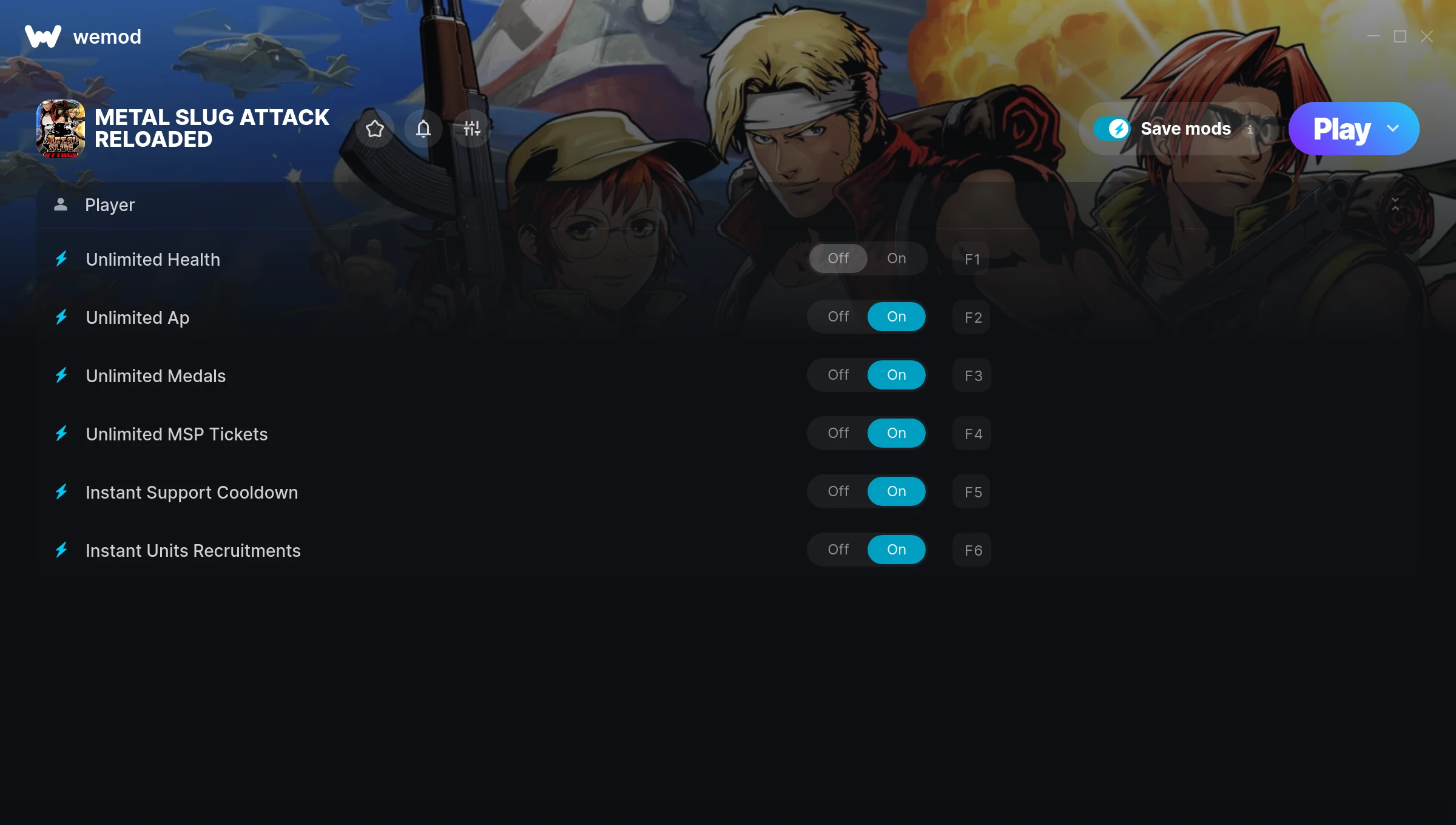 METAL SLUG ATTACK RELOADED Trainer screenshot