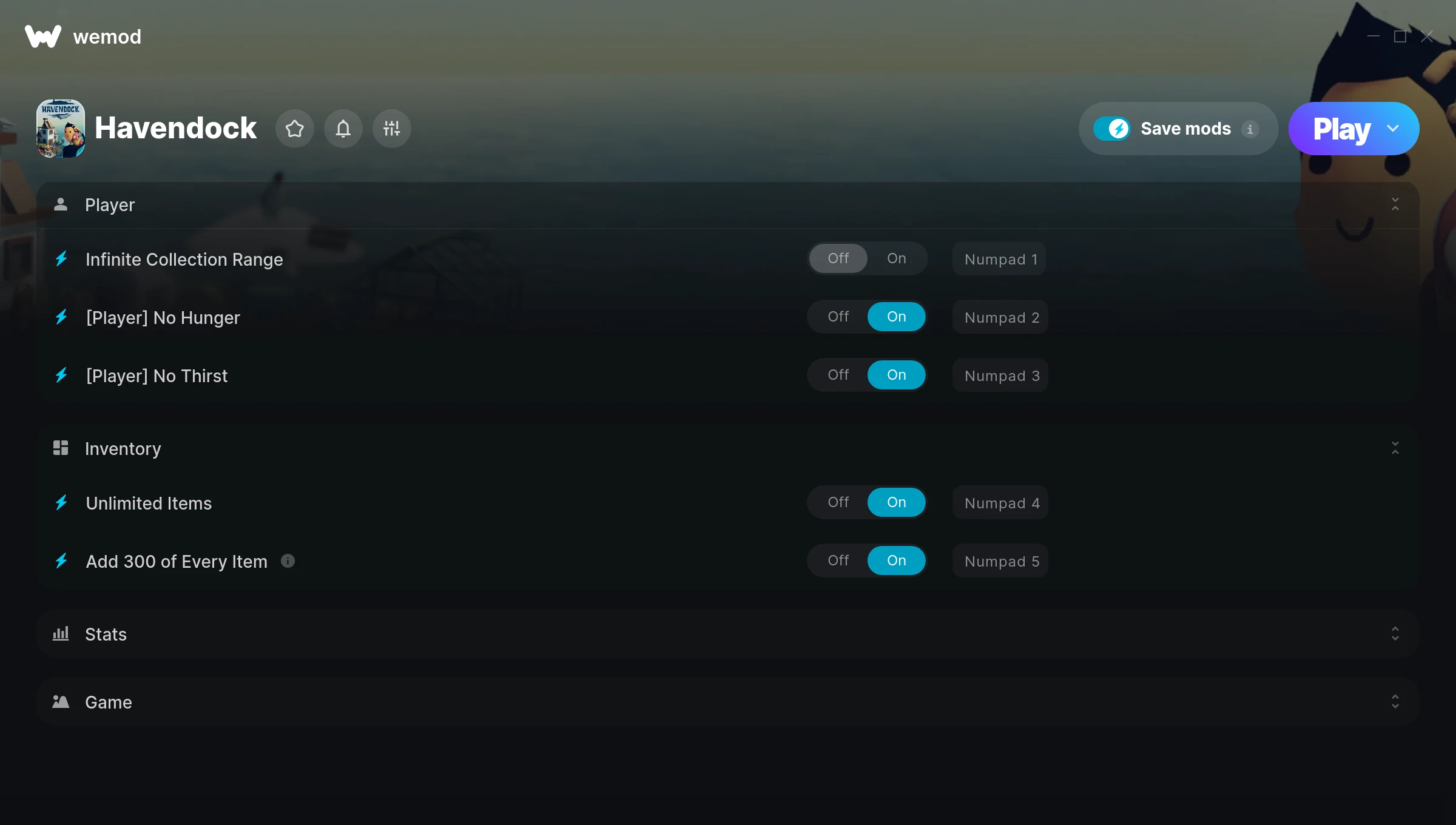 Havendock Trainer screenshot