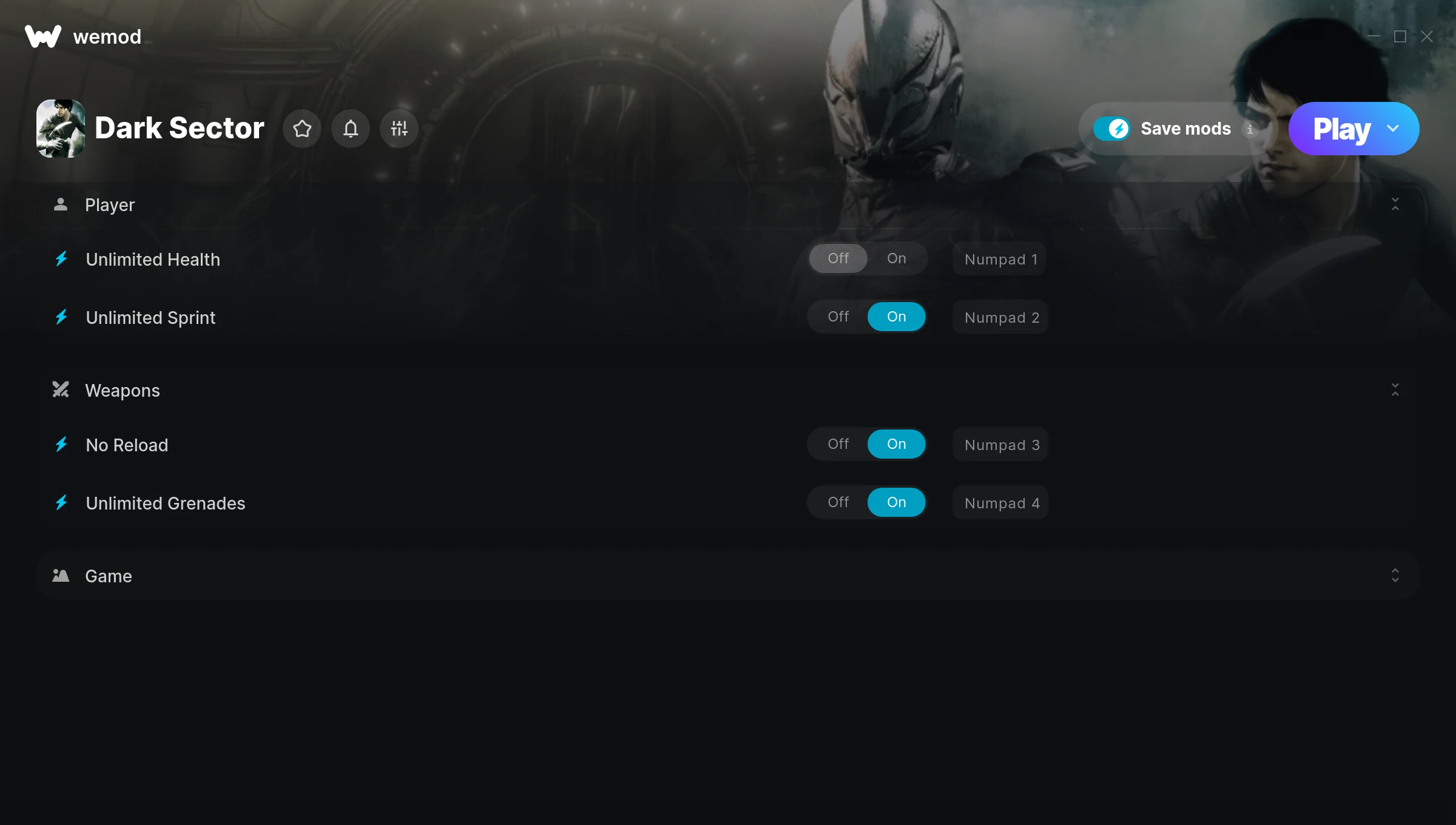 Dark Sector Trainer screenshot