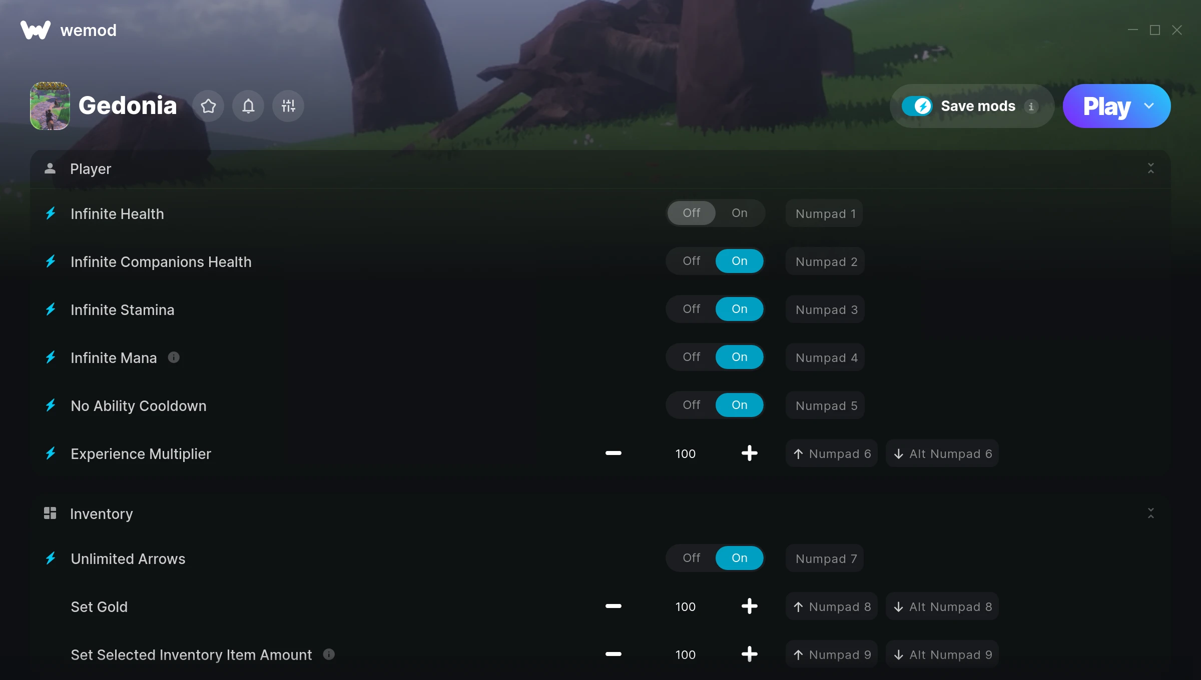 Gedonia Trainer screenshot
