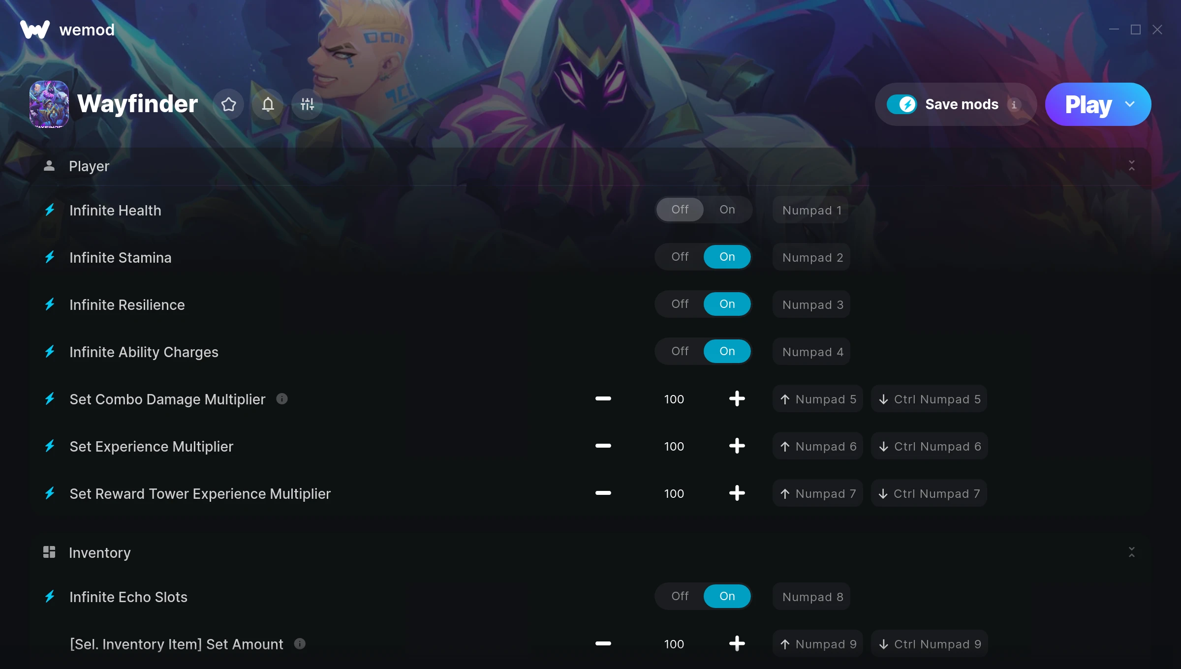 Wayfinder Trainer screenshot
