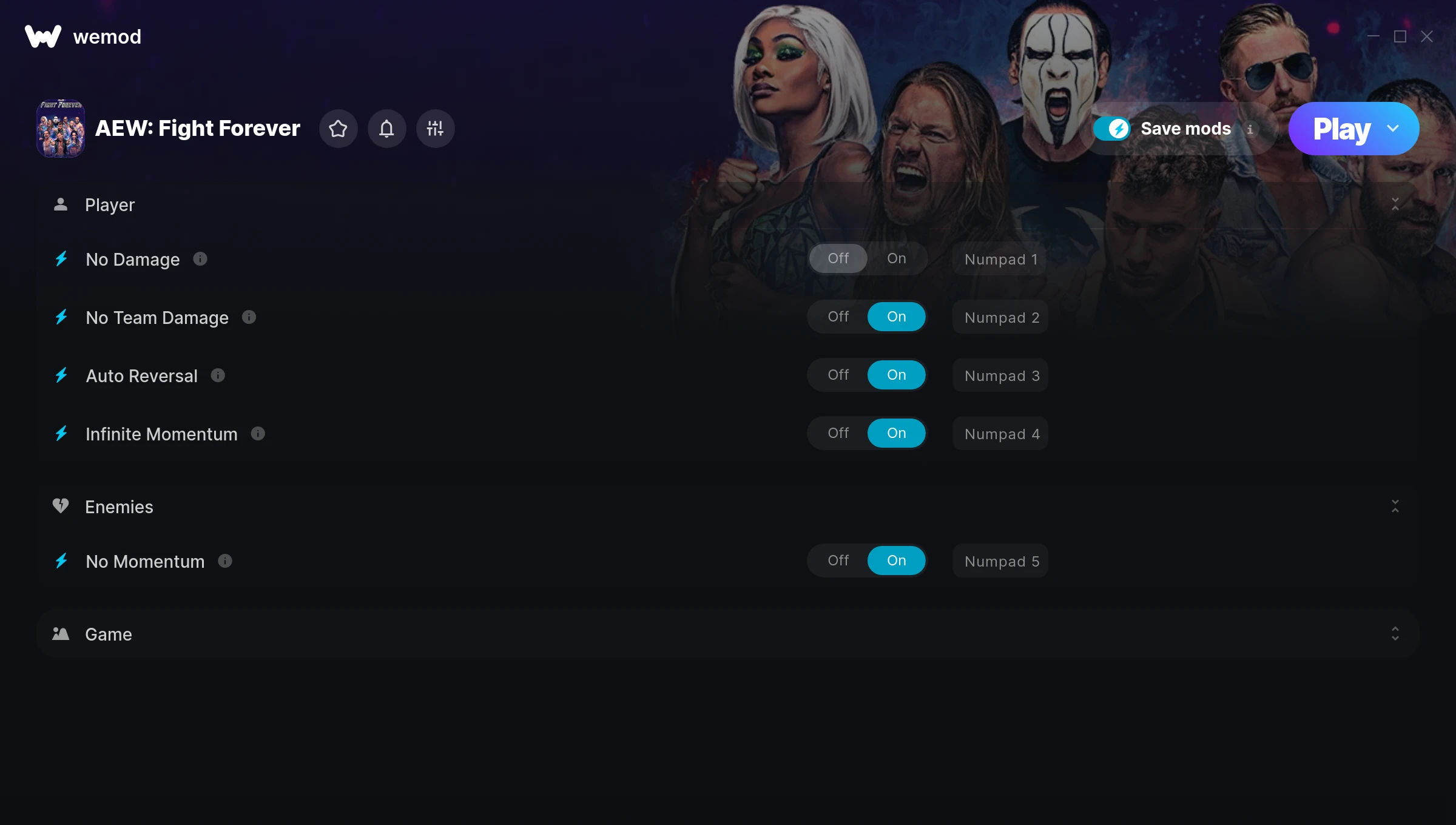 AEW: Fight Forever Trainer screenshot