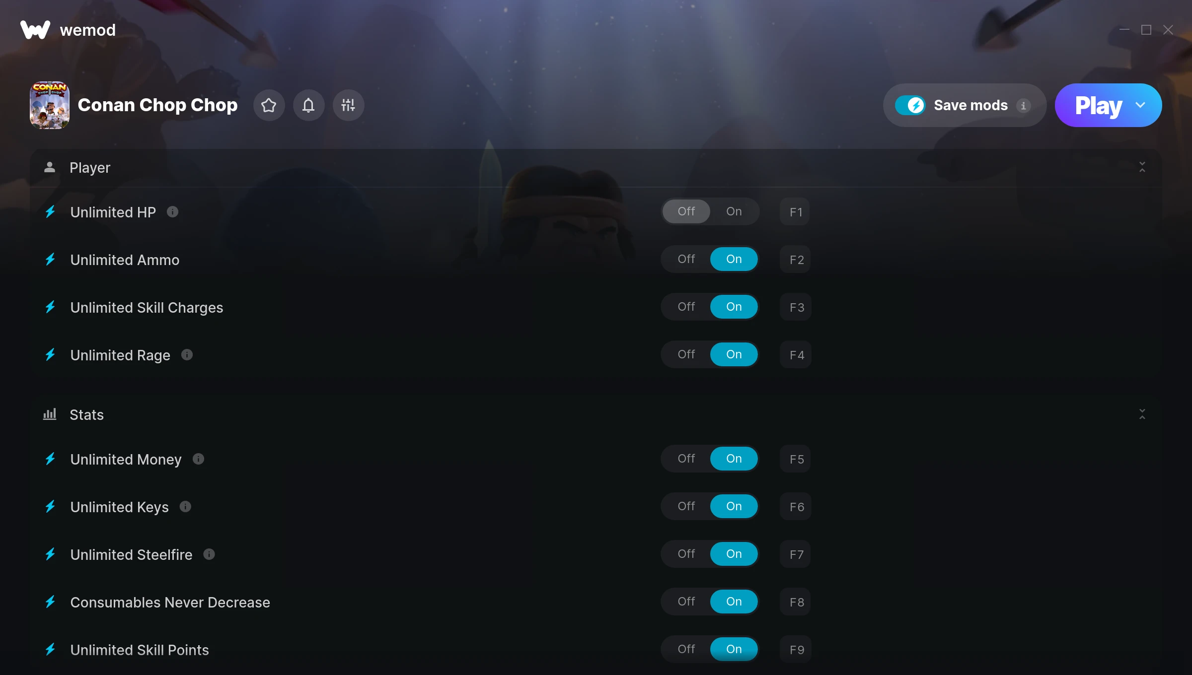 Conan Chop Chop Trainer screenshot