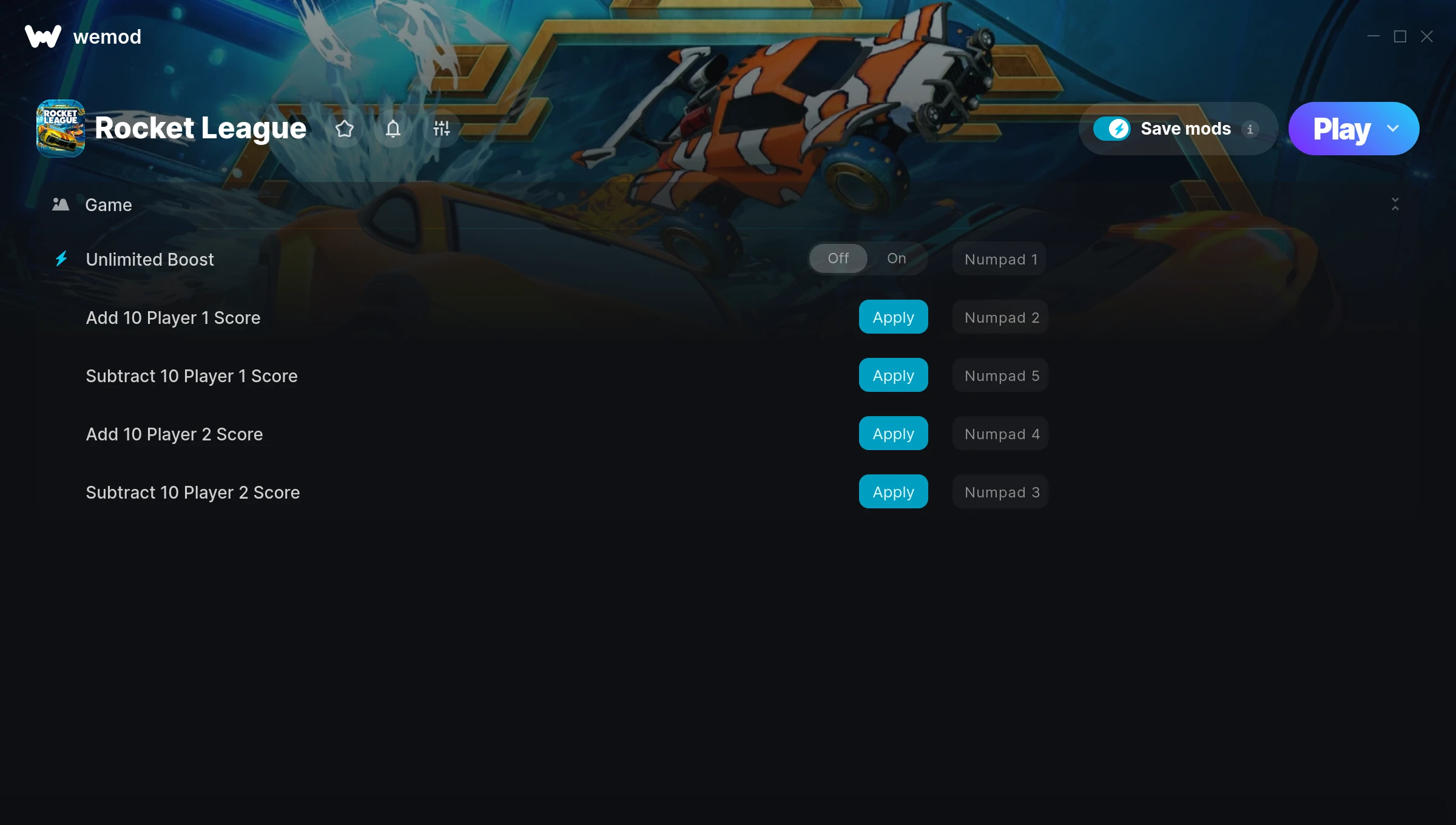 Rocket League Trainer screenshot