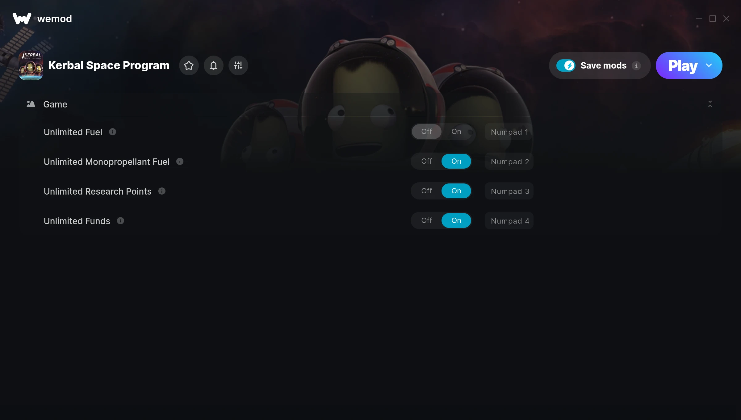 Kerbal Space Program Trainer screenshot