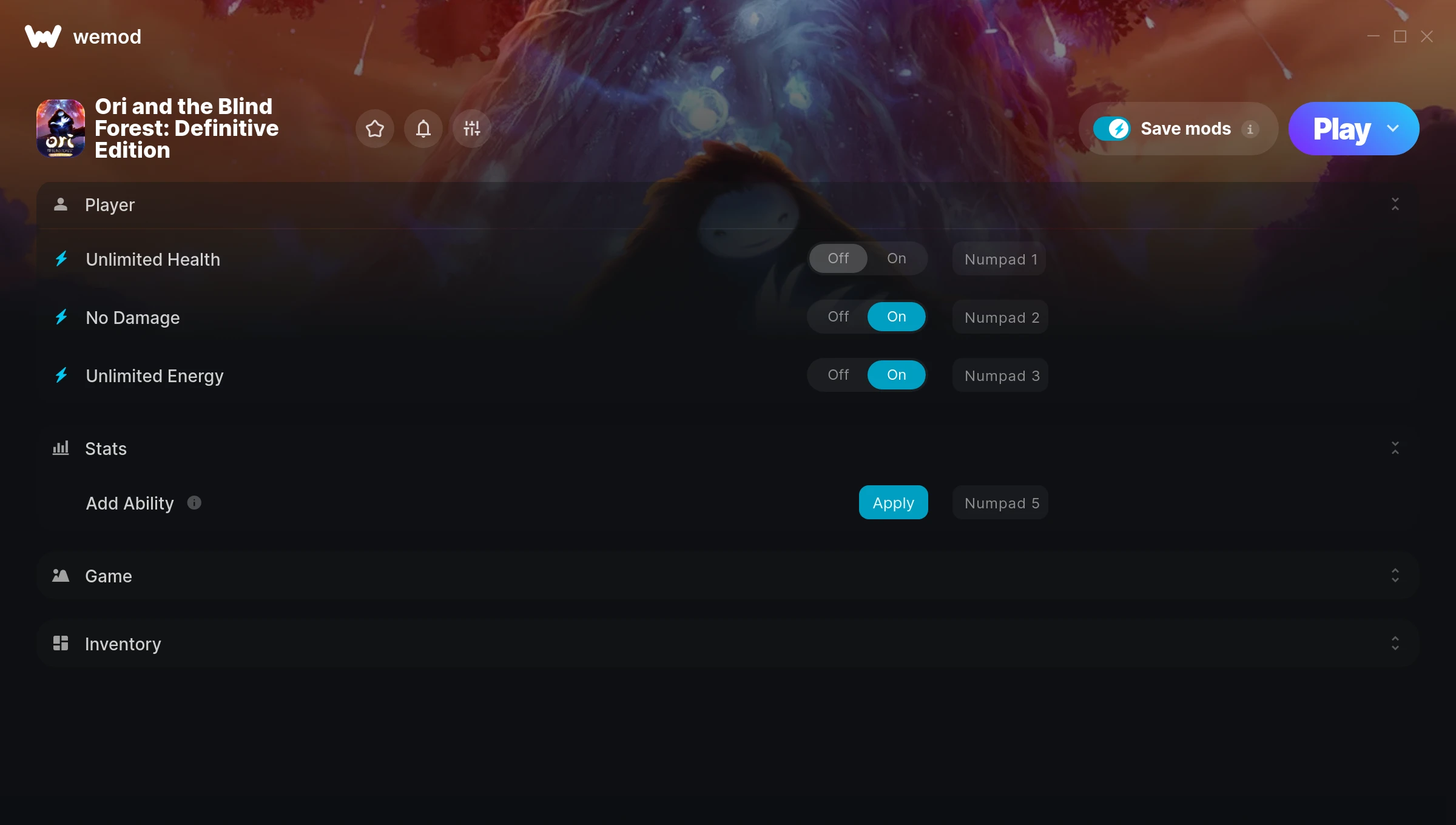 Ori and the Blind Forest: Definitive Edition Trainer screenshot