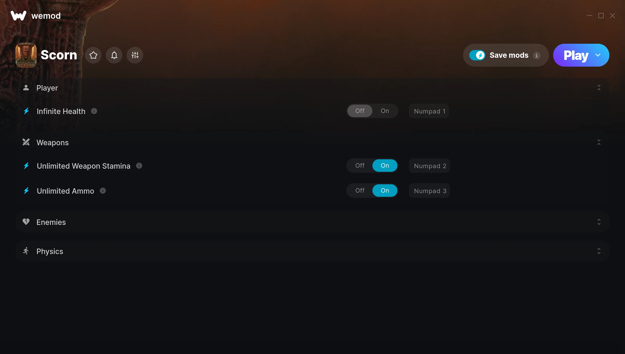Scorn Trainer screenshot