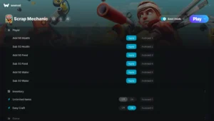 Scrap Mechanic Trainer screenshot