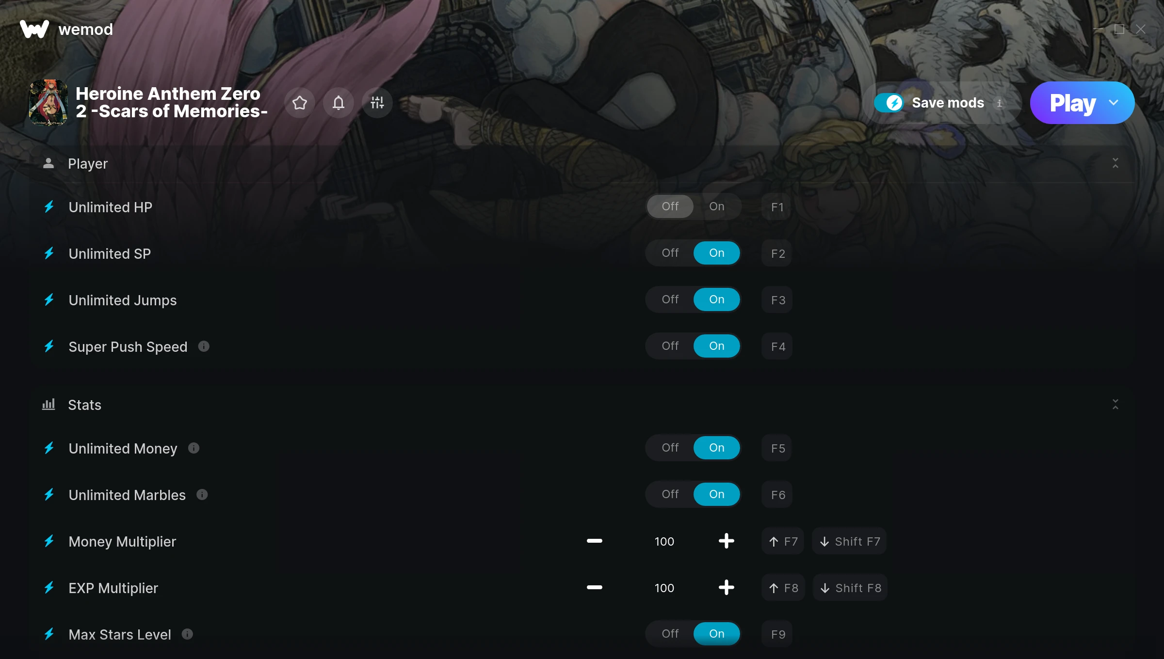 Heroine Anthem Zero 2 -Scars of Memories- Trainer screenshot