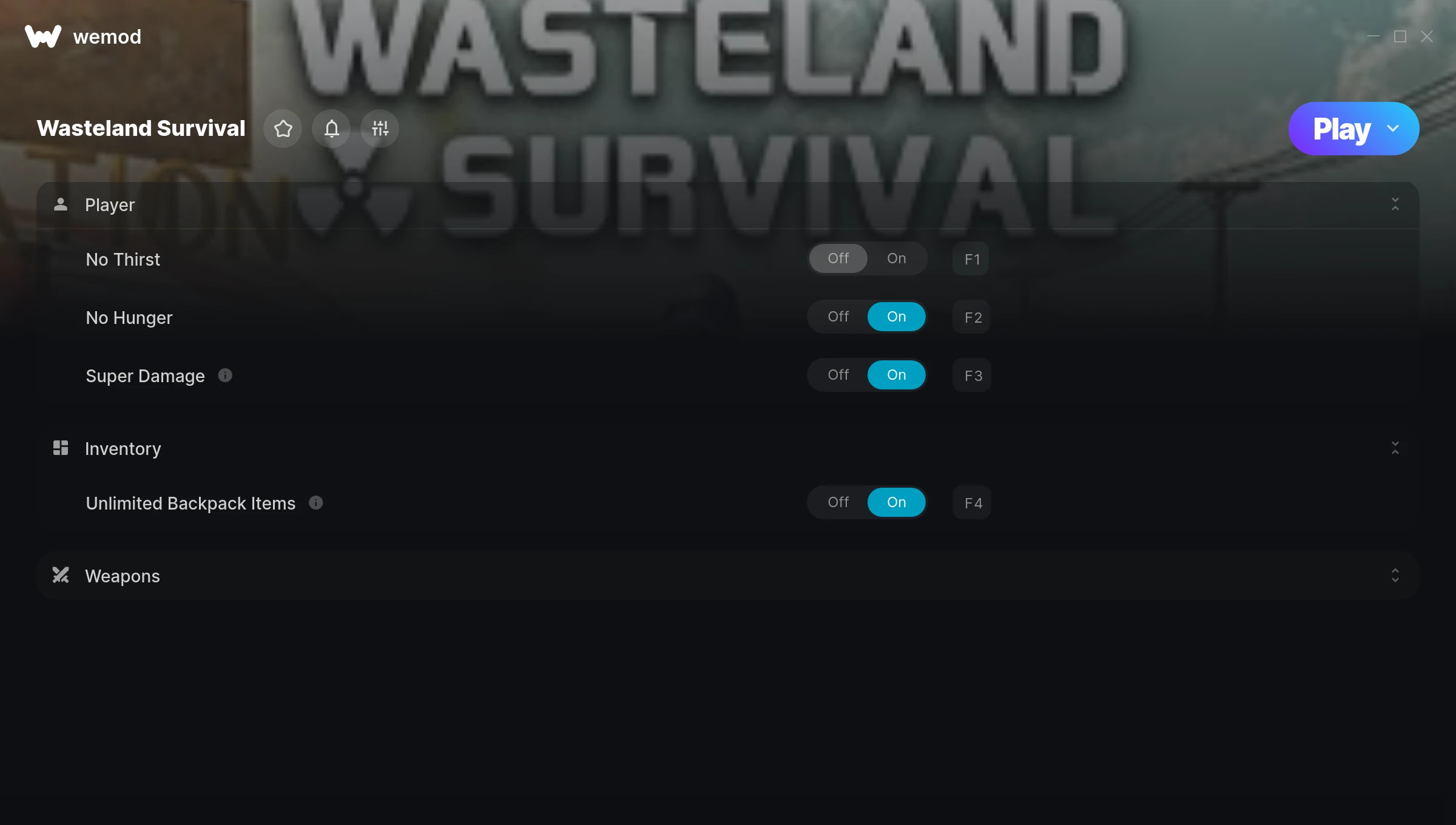 Wasteland Survival Trainer screenshot