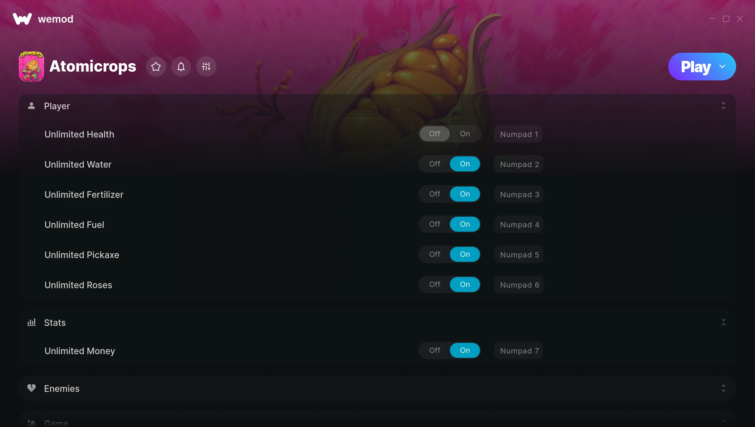Atomicrops Trainer screenshot