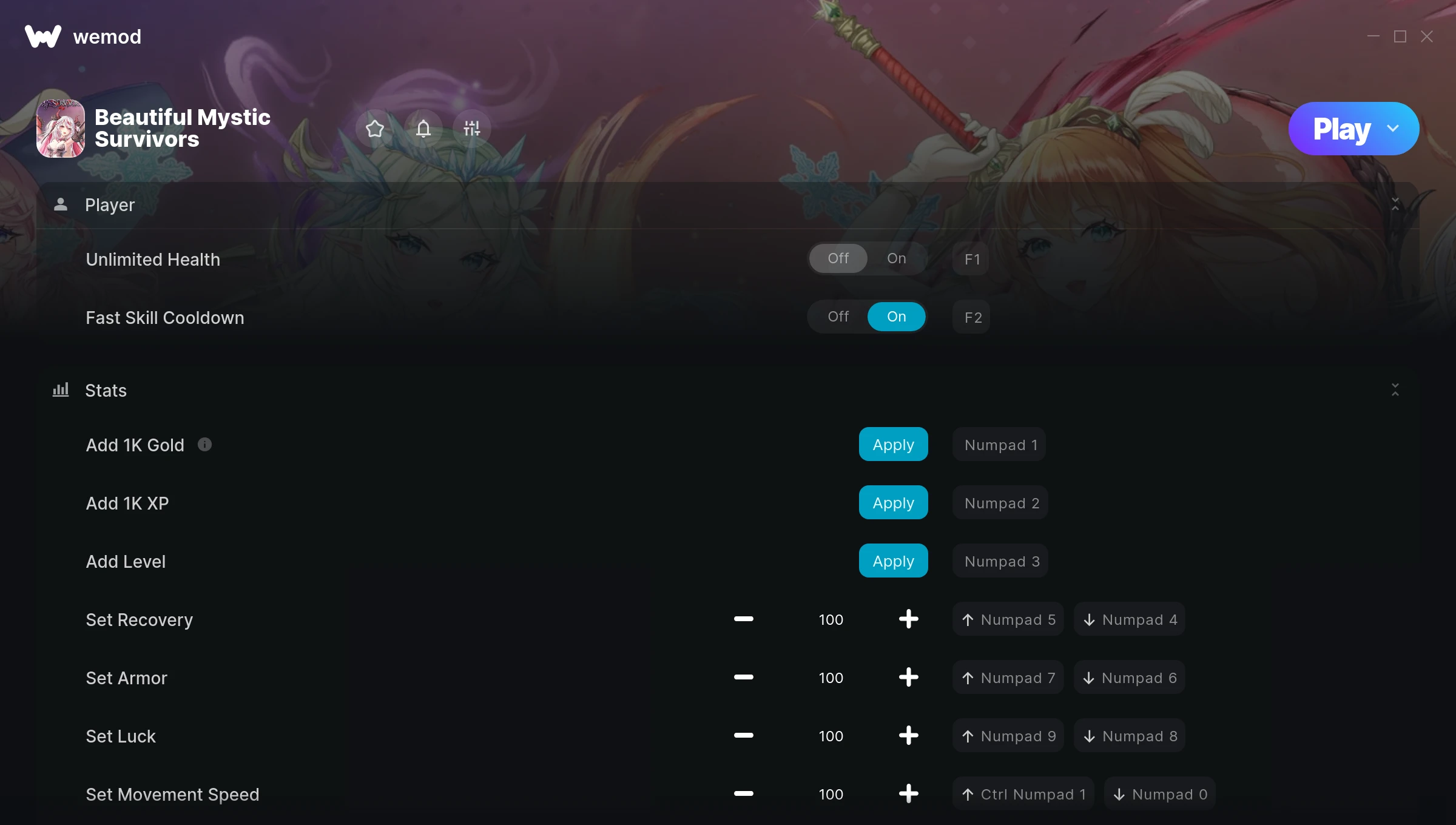 Beautiful Mystic Survivors Trainer screenshot