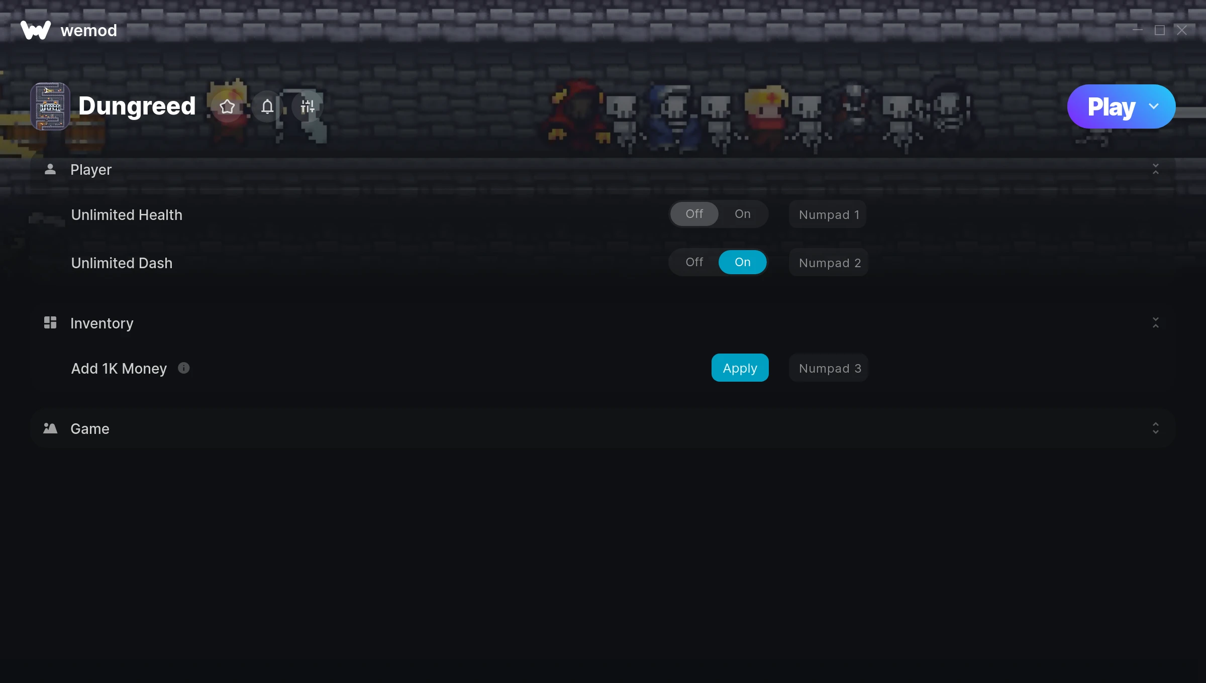 Dungreed Trainer screenshot