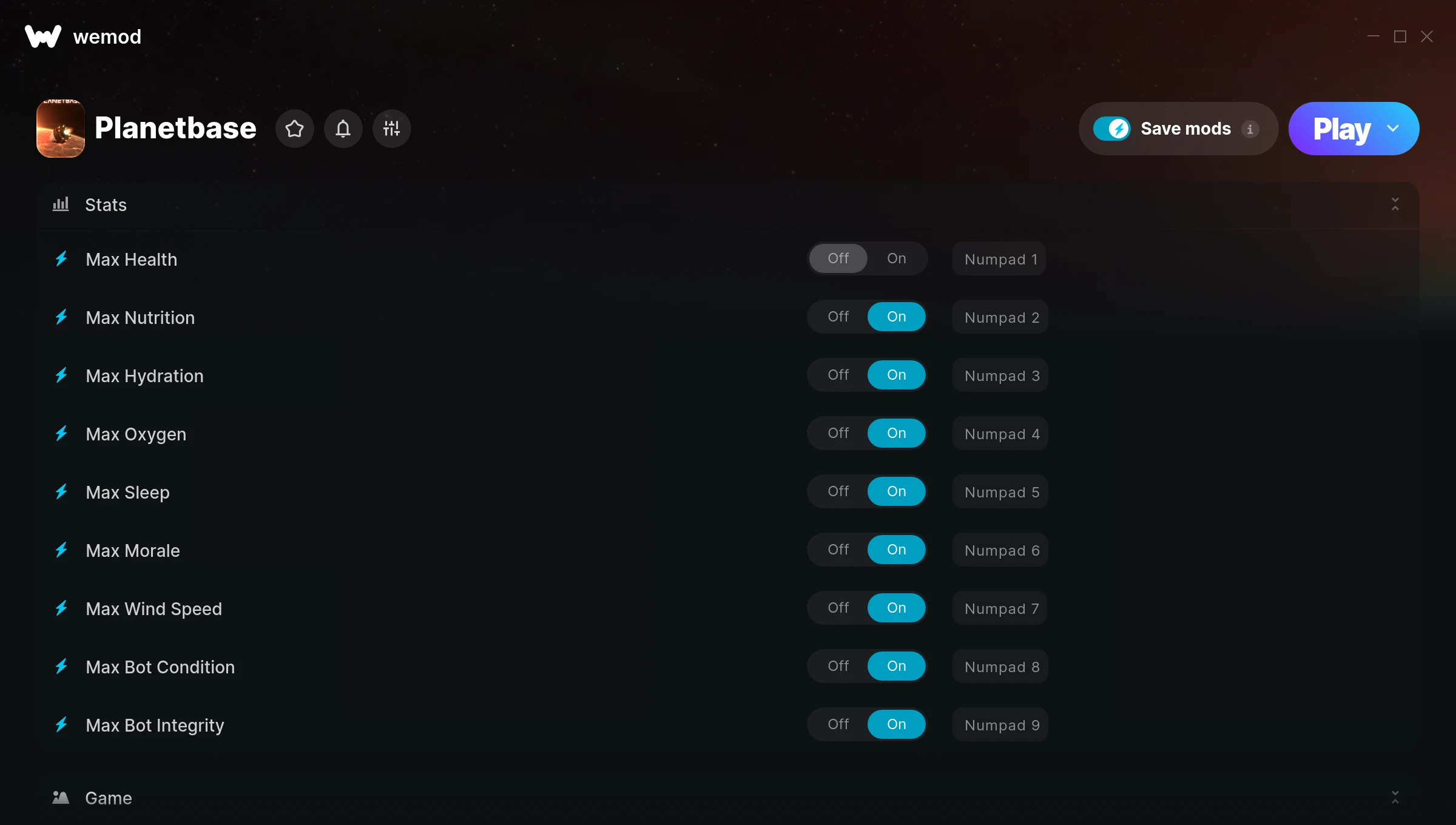 Planetbase Trainer screenshot