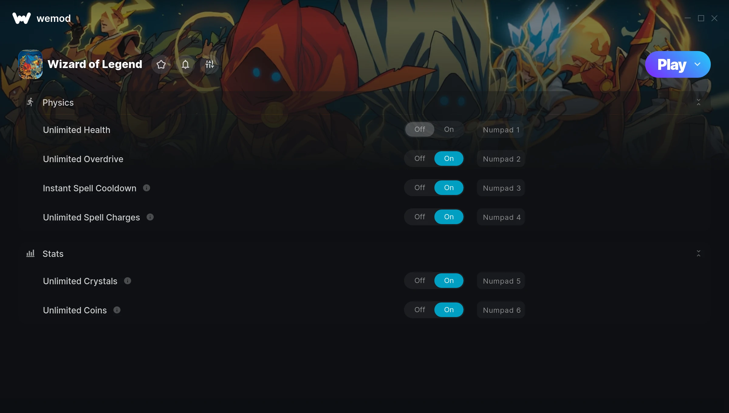 Wizard of Legend Trainer screenshot