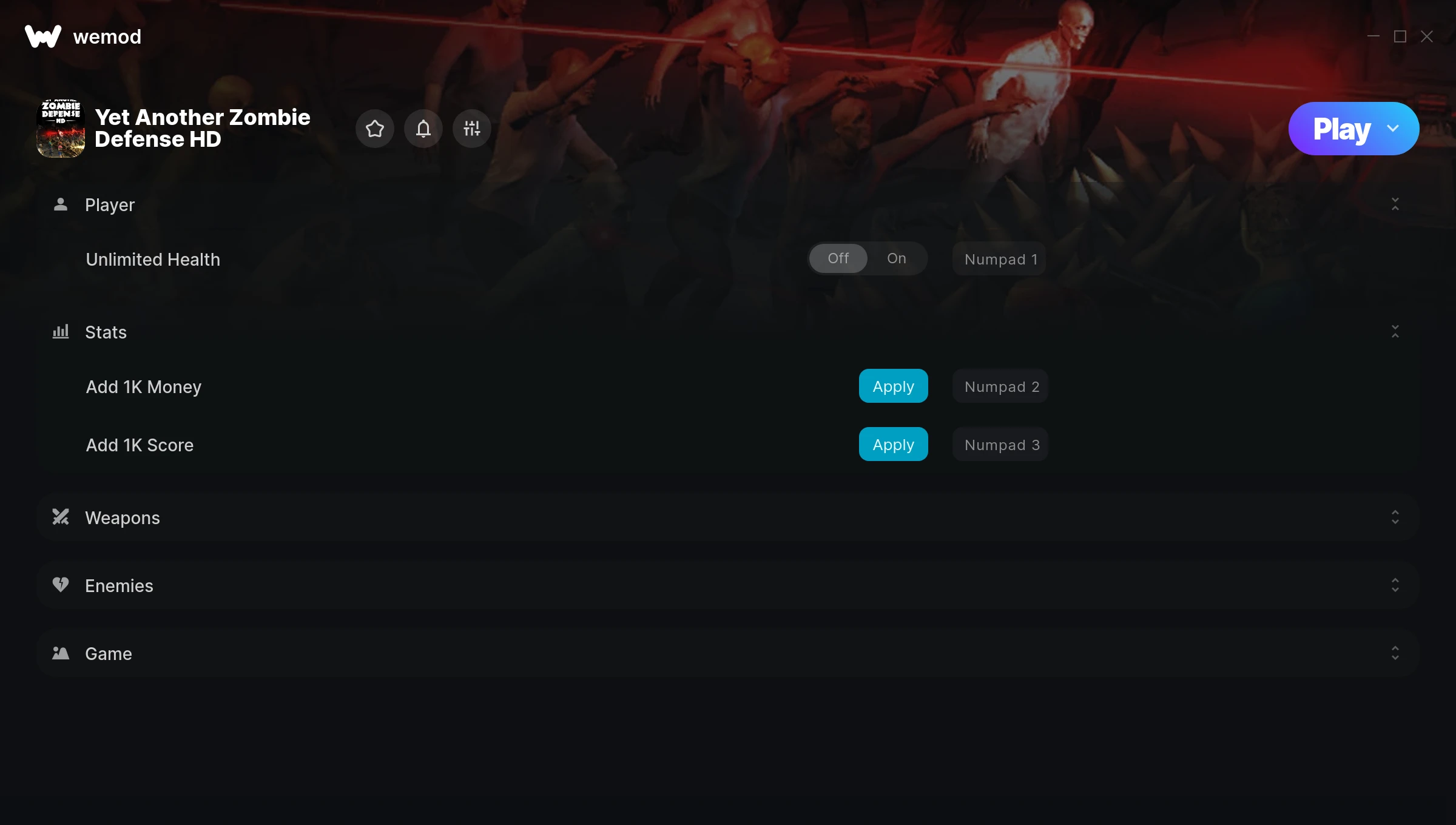 Yet Another Zombie Defense HD Trainer screenshot