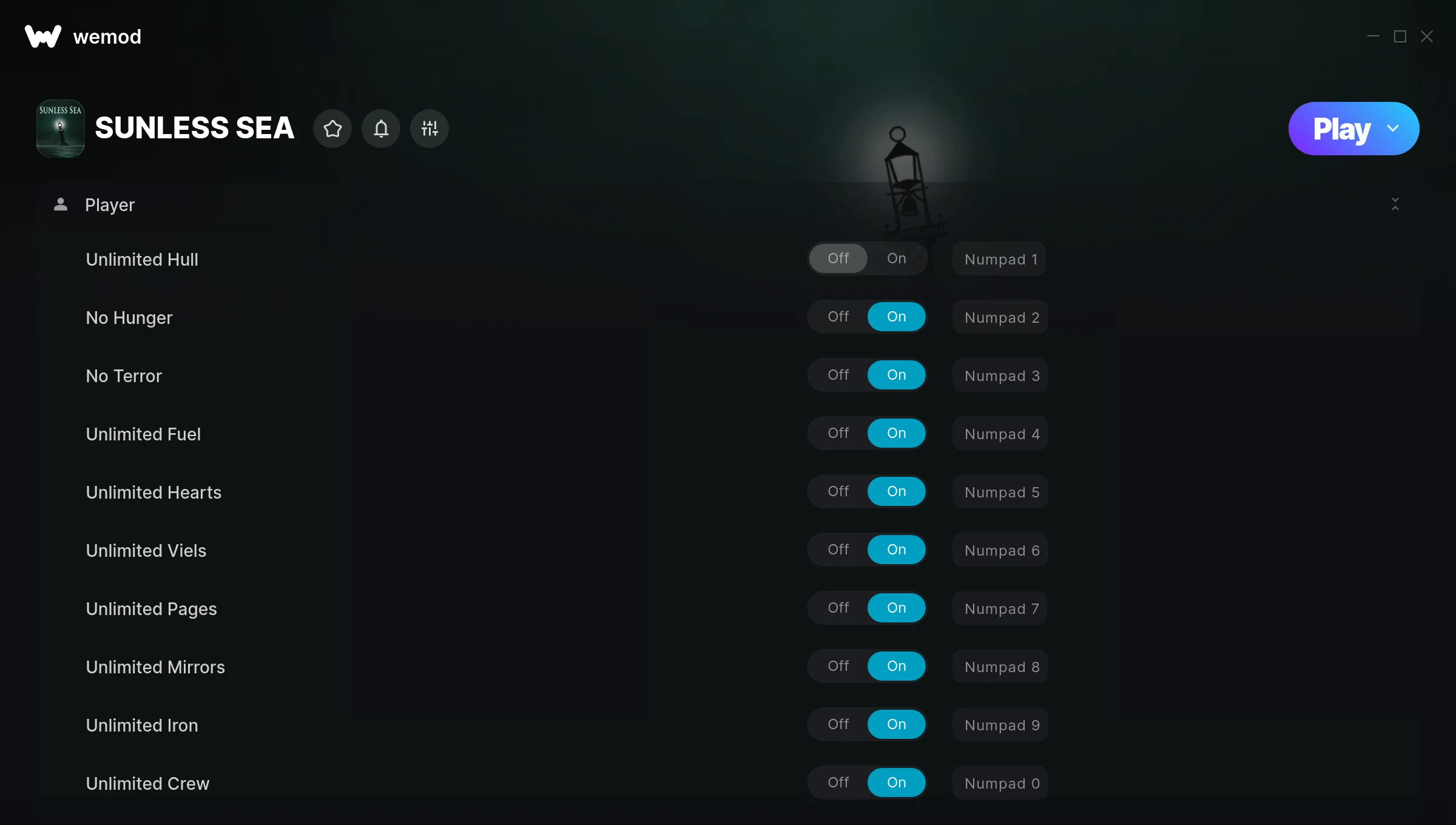 SUNLESS SEA Trainer screenshot