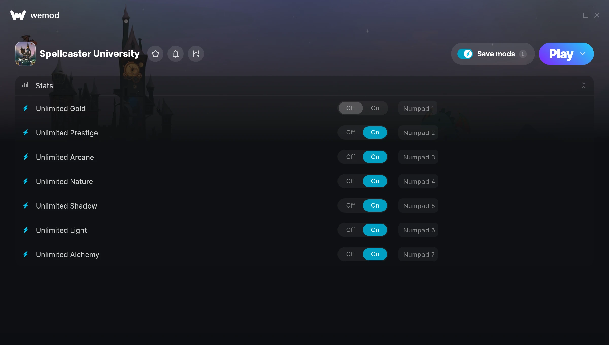 Spellcaster University Trainer screenshot