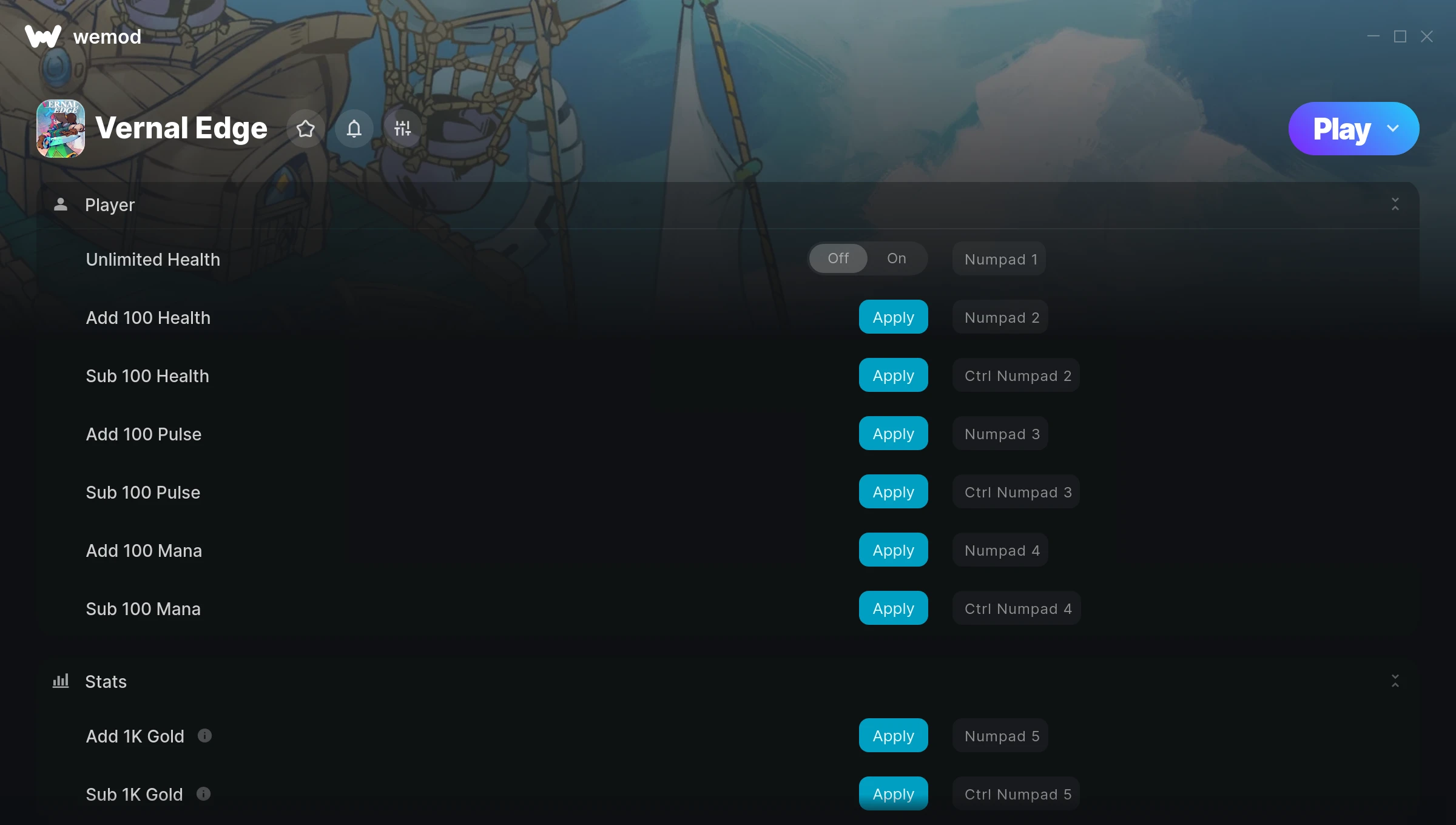 Vernal Edge Trainer screenshot