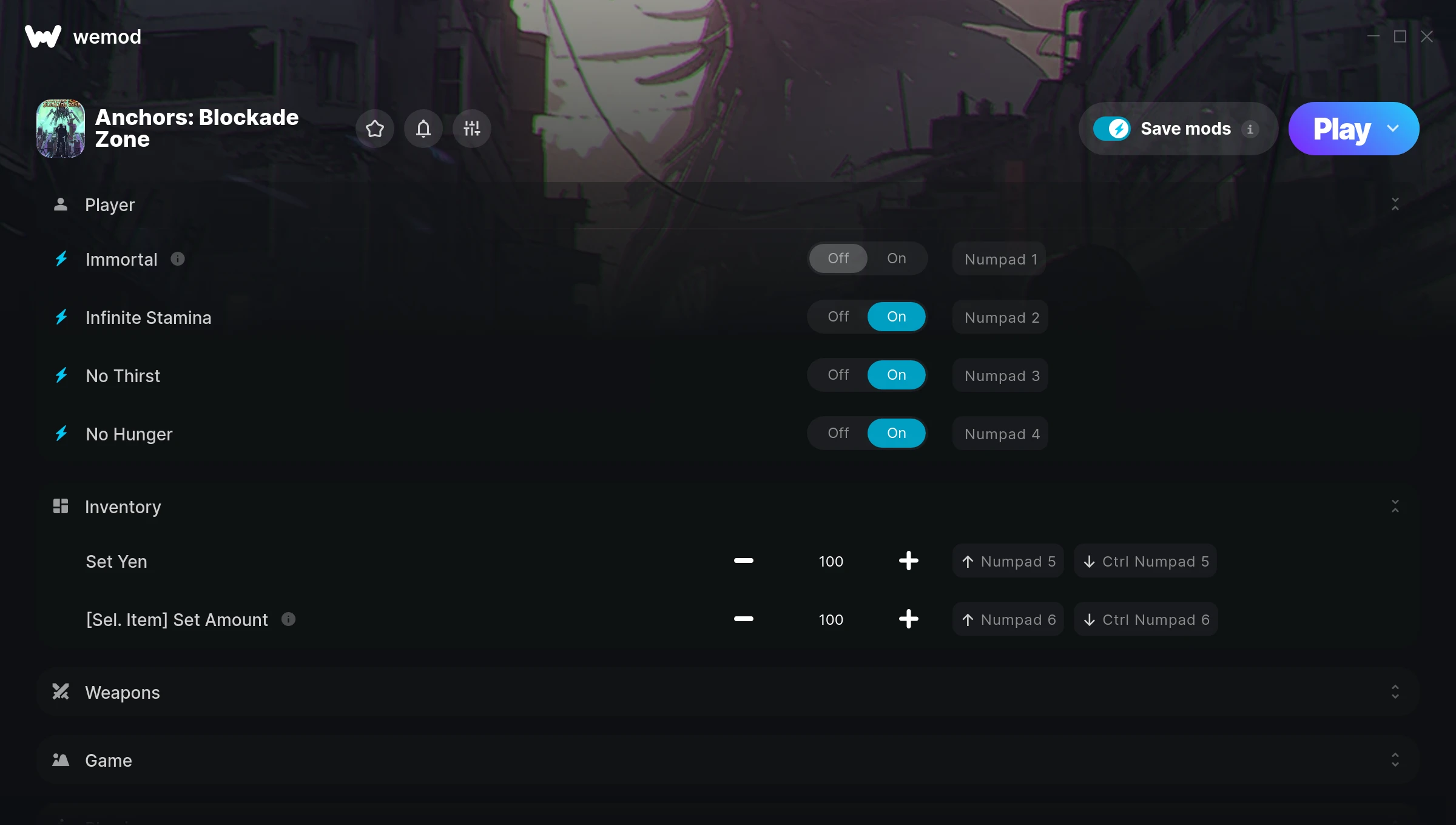 Anchors: Blockade Zone Trainer screenshot