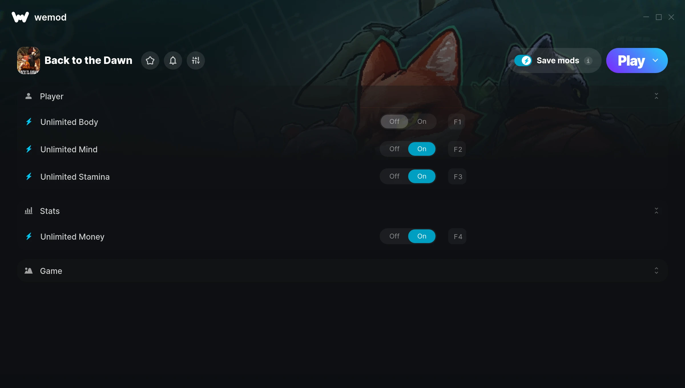 Back to the Dawn Trainer screenshot