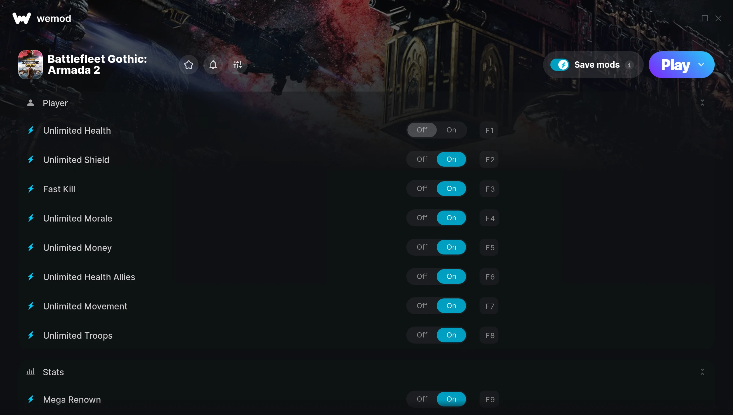 Battlefleet Gothic: Armada 2 Trainer screenshot