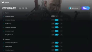 The Witcher 3: Wild Hunt - GOTY Edition Trainer screenshot