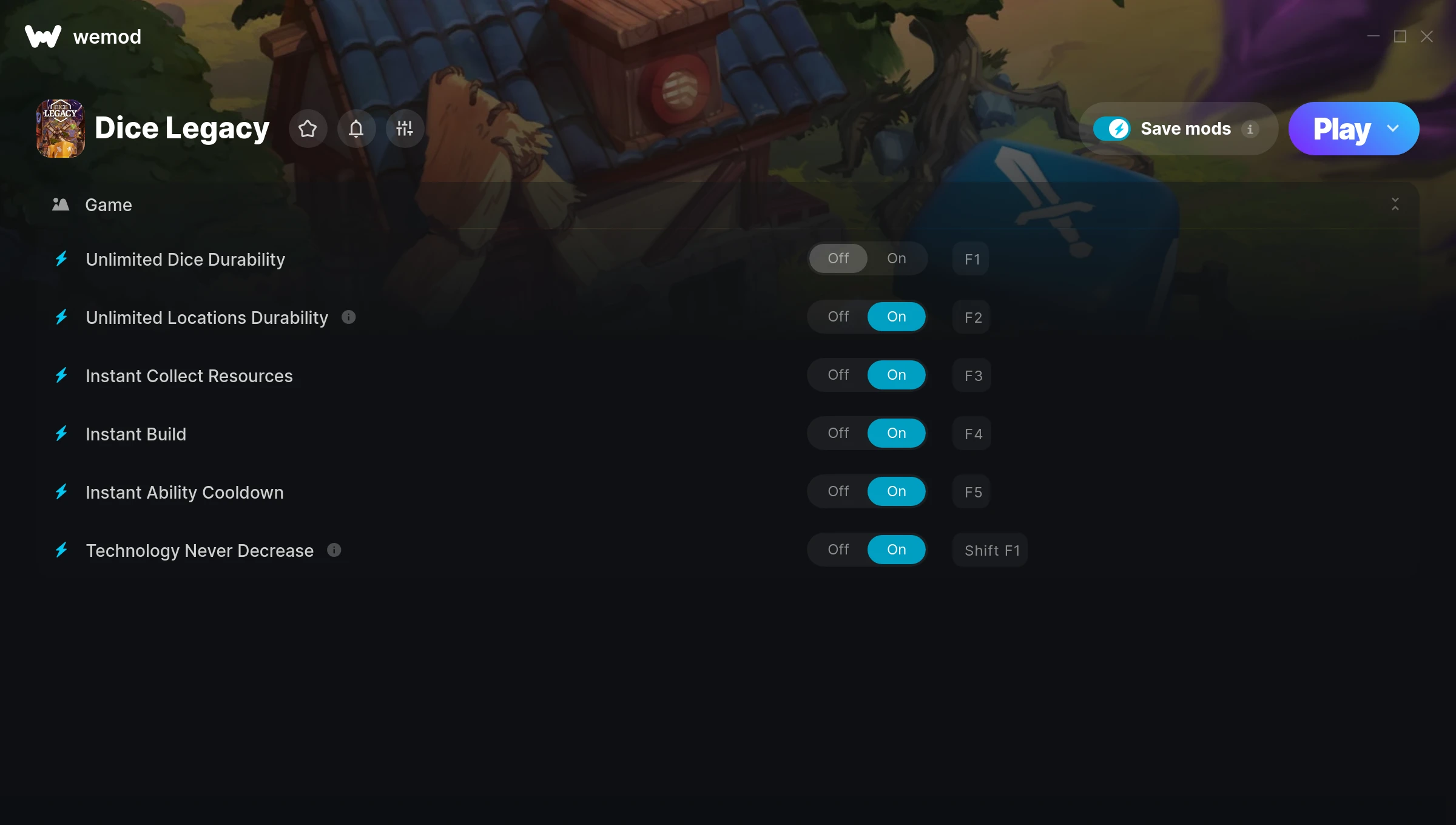 Dice Legacy Trainer screenshot