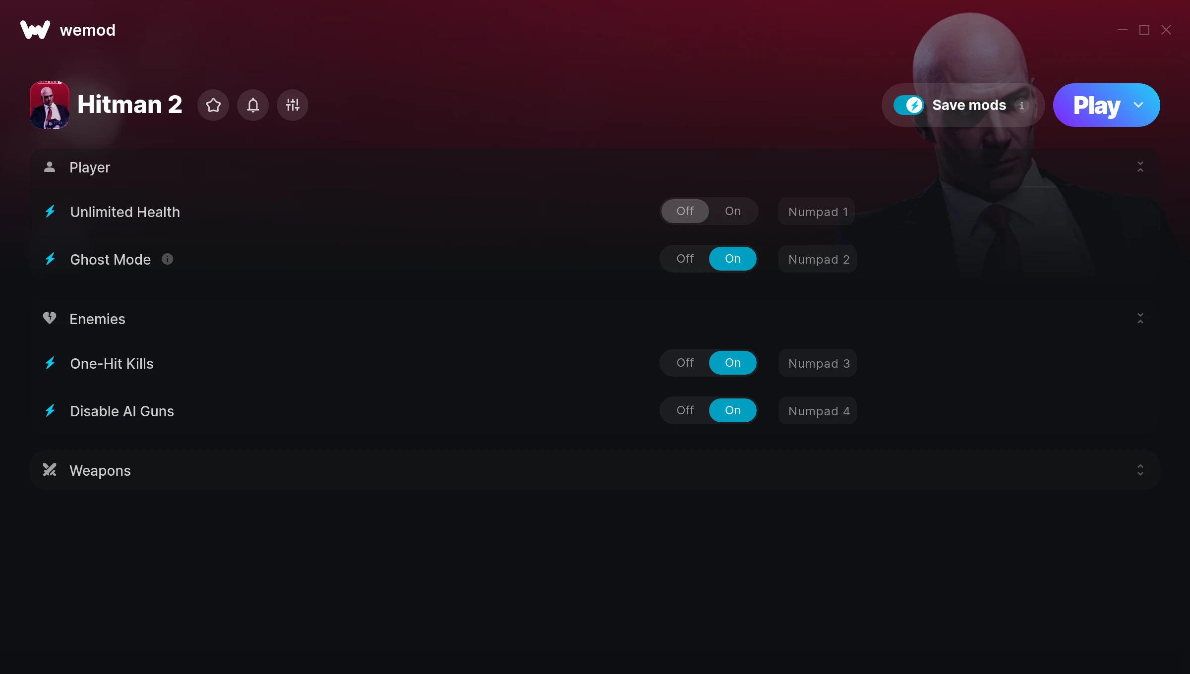 Hitman 2 Trainer screenshot