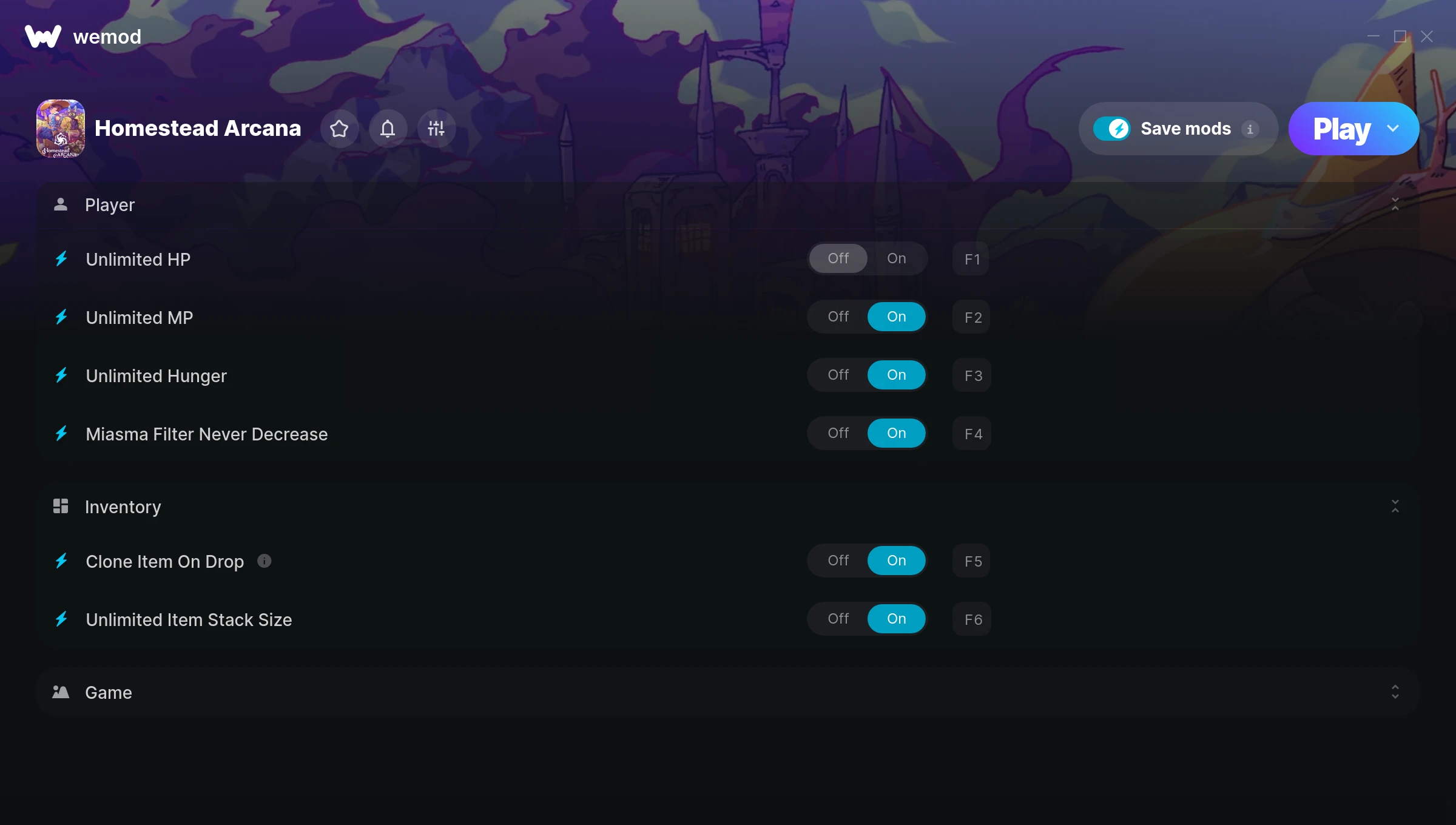Homestead Arcana Trainer screenshot