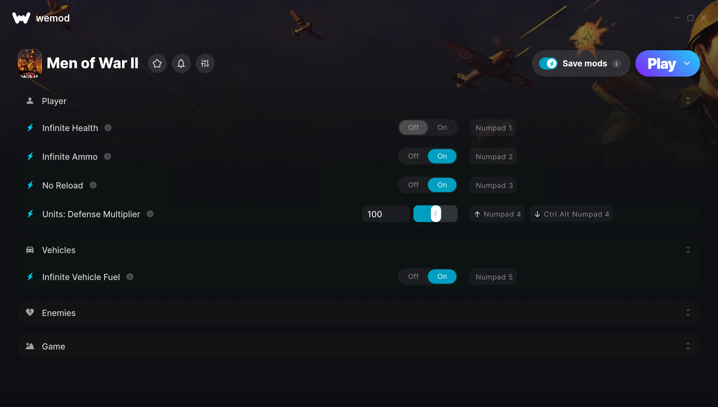 Men of War II Trainer screenshot