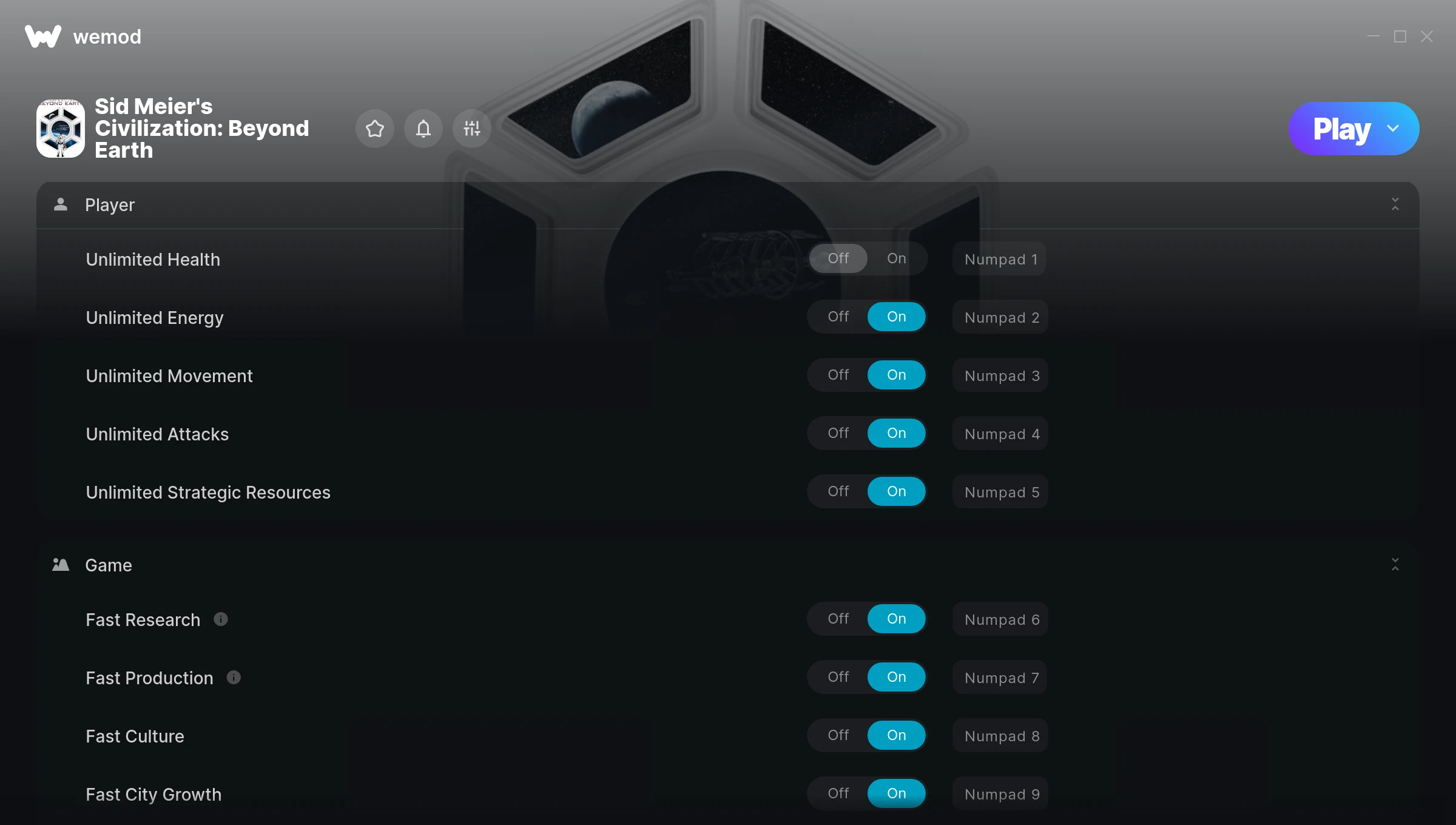 Sid Meier's Civilization: Beyond Earth Trainer screenshot